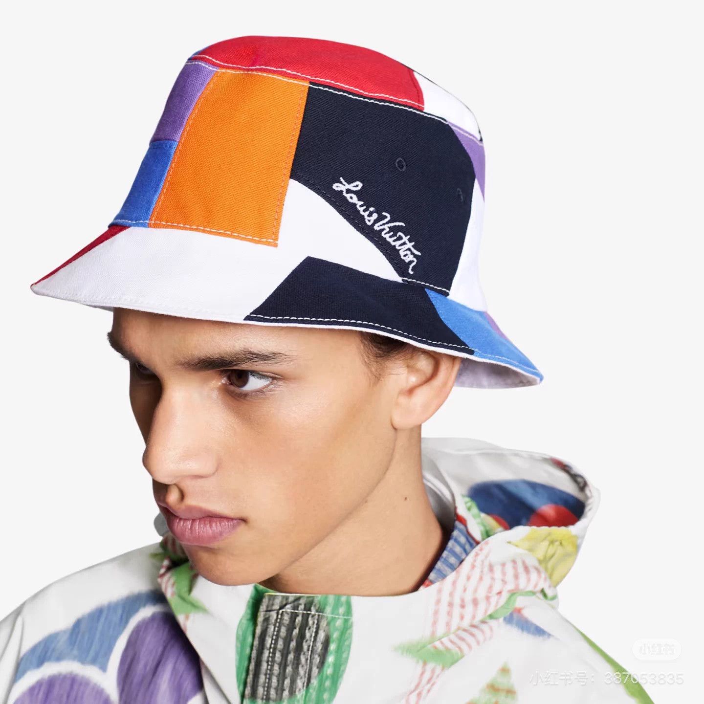 Louis Vuitton LV VIC 20fw Denim Colorblock Bucket Hat 60 (S) Size 26 - 1 Thumbnail