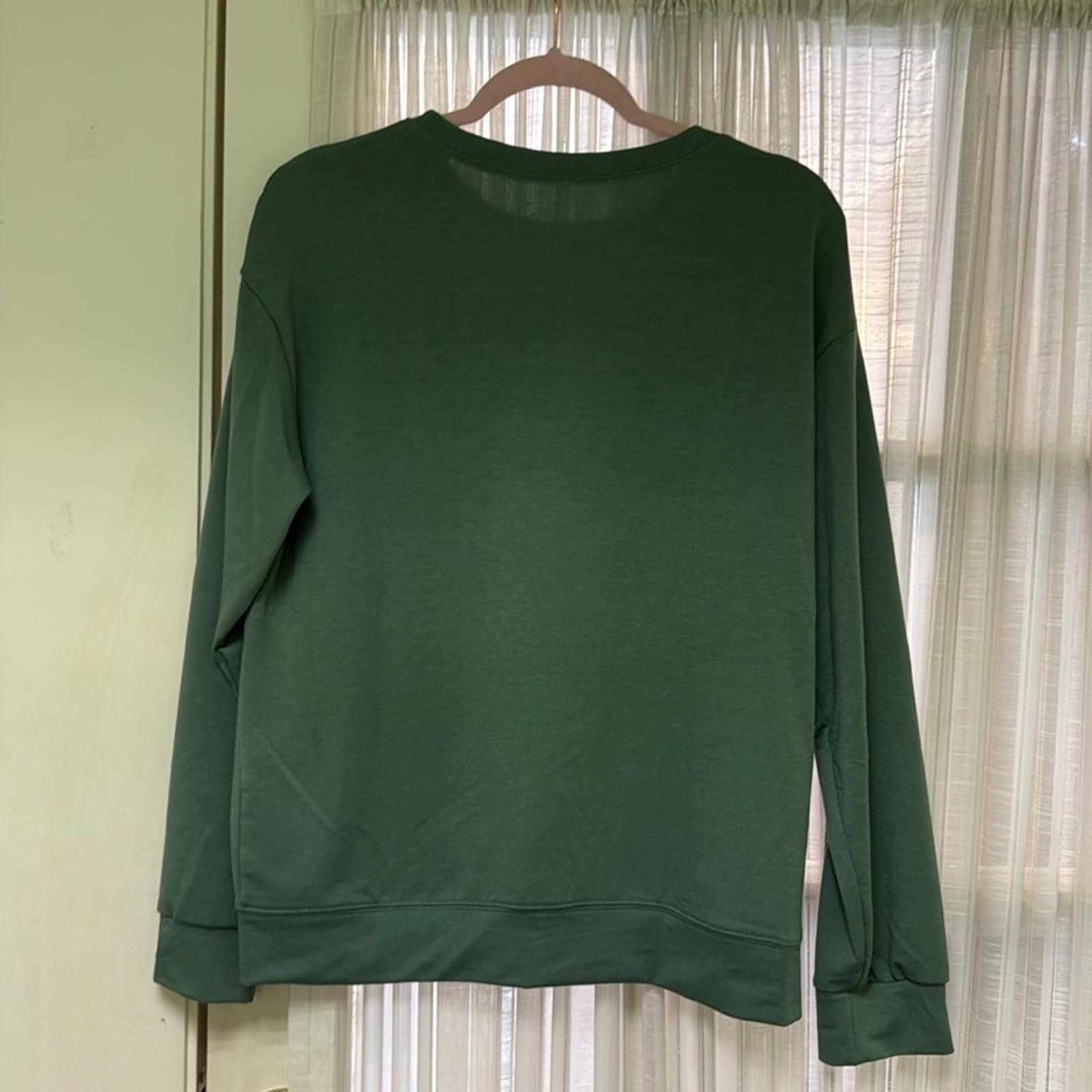 Designer Green 'Lake Life' Sweatshirt Size S / US 4 / IT 40 - 6 Thumbnail