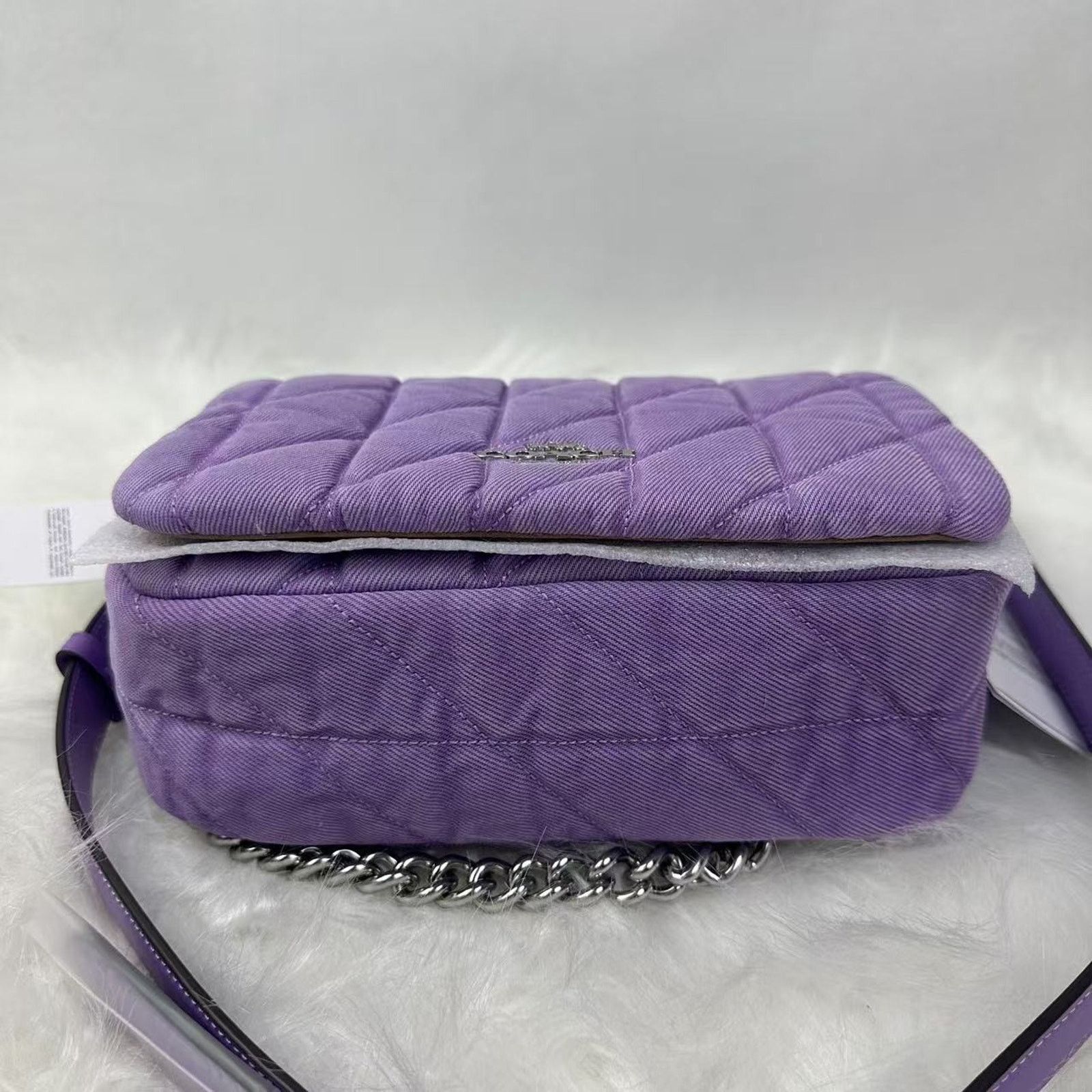 Coach Coach Quinn Shoulder/Crossbody Denim Leather/Silver/Iris NEW Size ONE SIZE - 8 Thumbnail