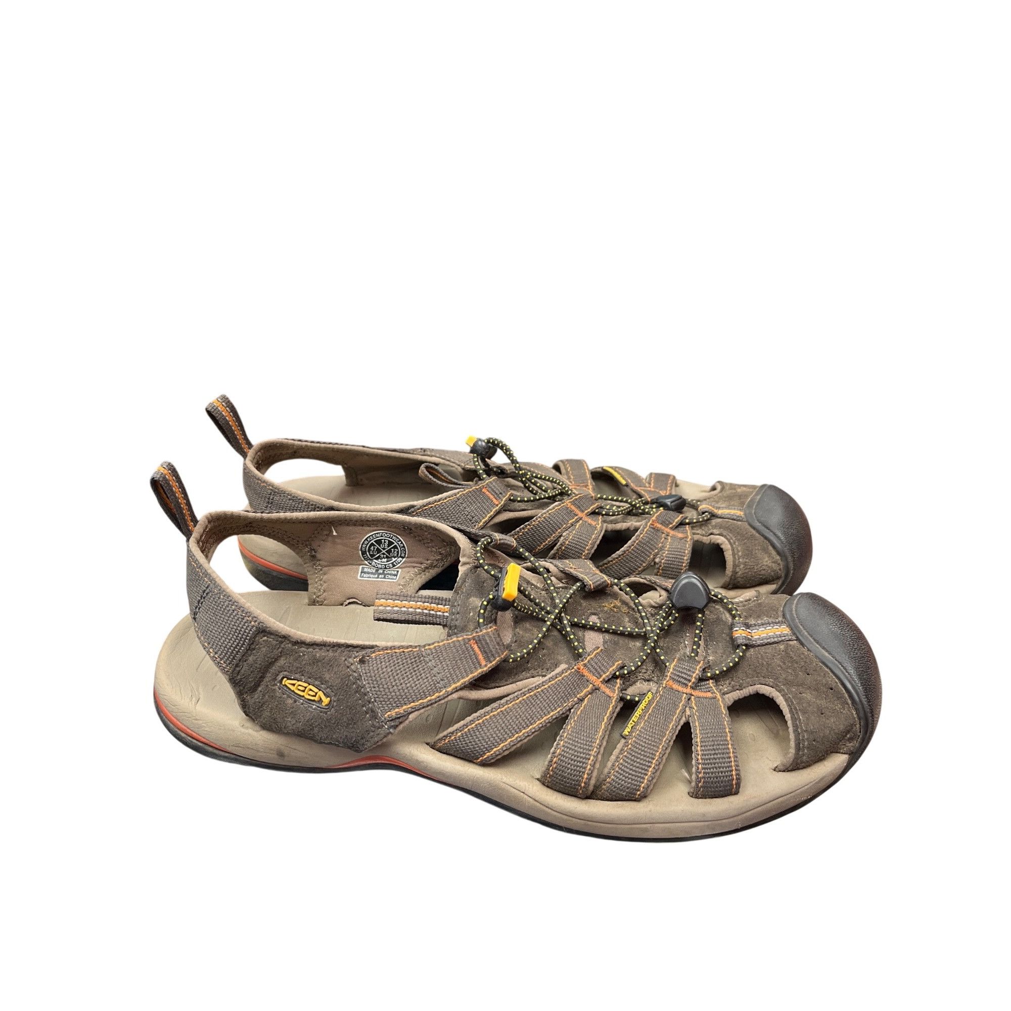 KEEN Keen mens brown leather waterproof hiking water sandals shoe Size US 13 / EU 46 - 11 Thumbnail
