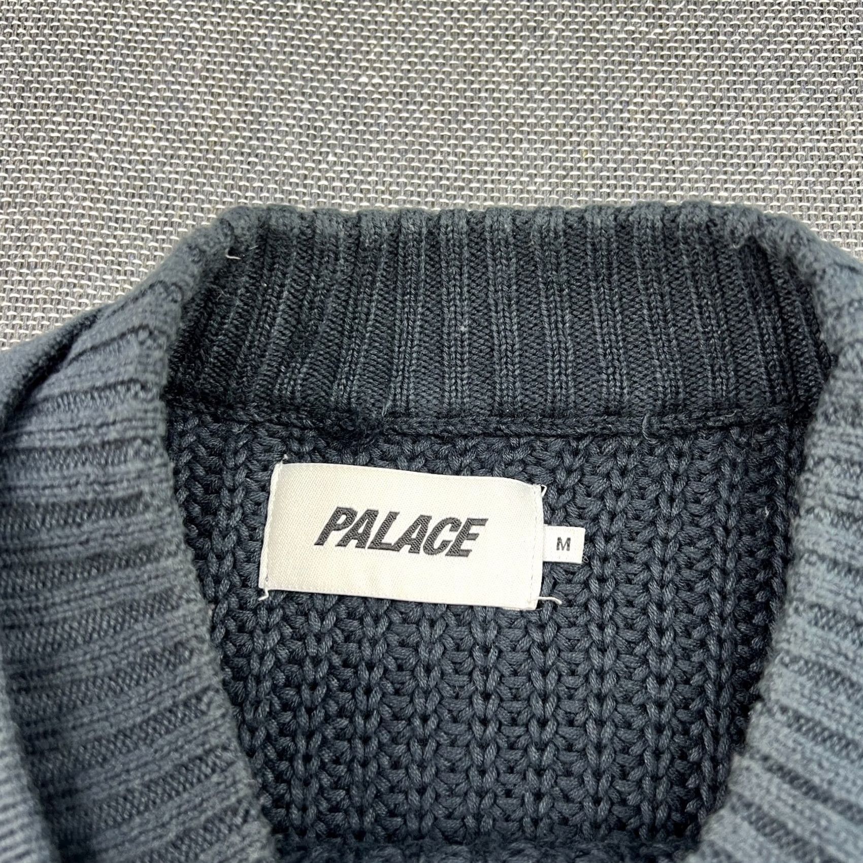 Palace Palace Thick Chunk Knit Sweater Mens M Navy Crewneck Knitted Heavy Cardigan Pullover Modern Knit Shirt Size US M / EU 48-50 / 2 - 5 Thumbnail