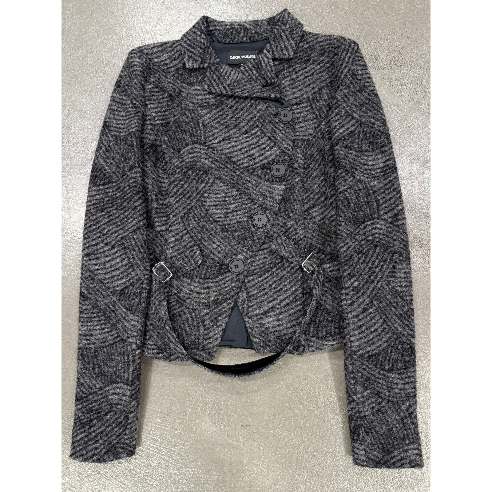 Giorgio Armani 2000s Emporio Armani wool sample textured geometric jacket Size US XS / EU 42 / 0 - 1 Thumbnail
