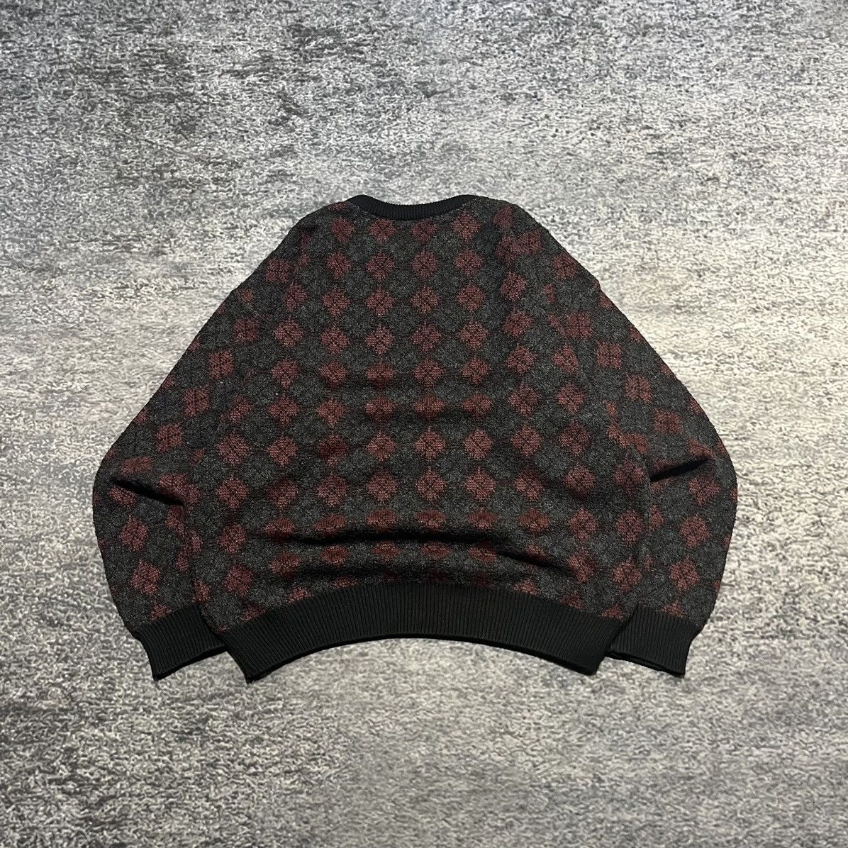 Jantzen Vintage 90s Janzten Geometric Pattern Grandpa Sweater XL Size US XL / EU 56 / 4 - 2 Thumbnail