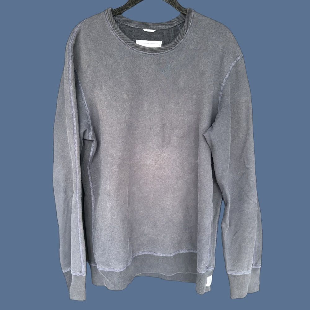 Reigning Champ Reigning Champ Sweatshirt Men L Slim Fit Navy Ribbed Side Panels Midweight Terry Pullover Size US L / EU 52-54 / 3 - 1 Thumbnail