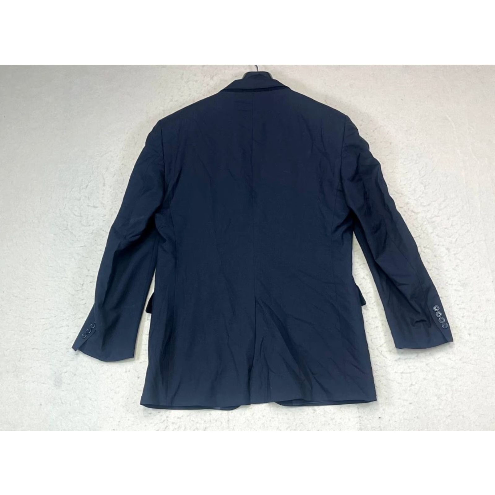 Jos. A. Bank VINTAGE Jos. A. Bank Blazer Solid Black Two Button Single Breasted 100% Wool Men 38R Size 38R - 2 Thumbnail