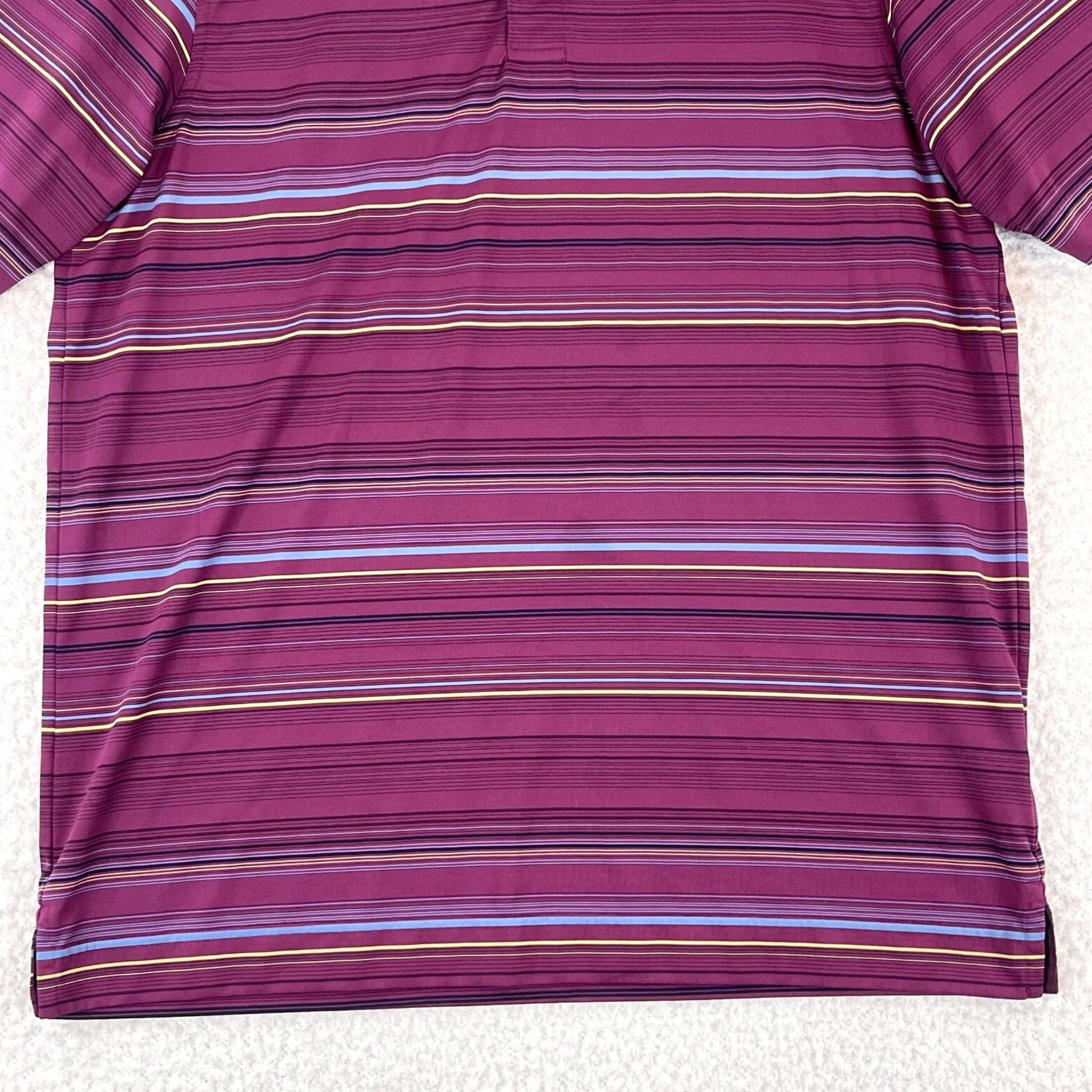 Cutter & Buck Cutter & Buck Purple Stripe DryTec Polo Shirt Mens Large Short Sleeve Golf Polo Shirt Purple Stripe DryTec Polo Shirt Mens Large Size US L / EU 52-54 / 3 - 4 Thumbnail
