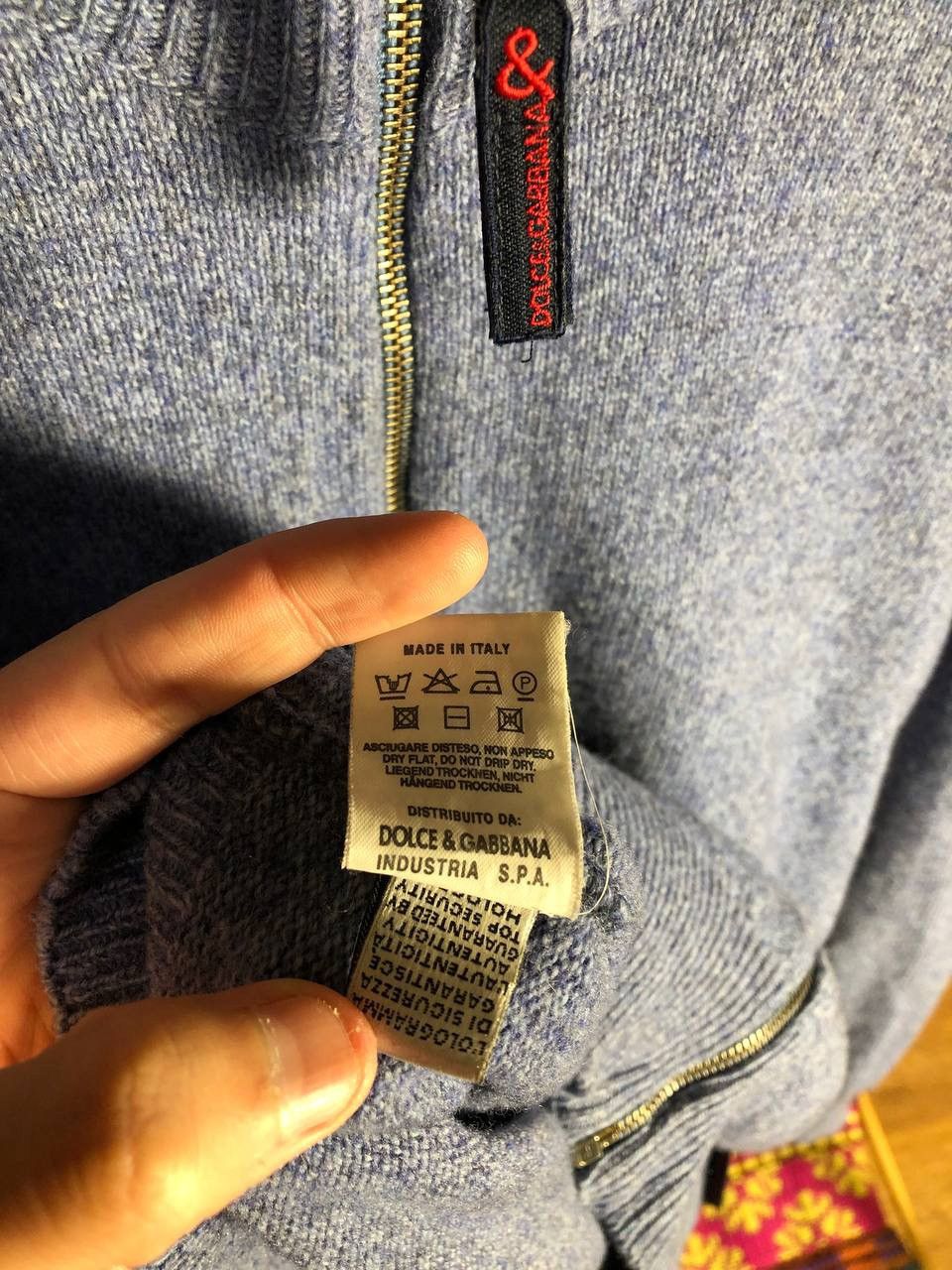 Dolce & Gabbana × Vintage VERY RARE DOLCE & GABBANA ZIP SWEATER WOOL ITALIAN DESIGNER Size US L / EU 52-54 / 3 - 10 Thumbnail