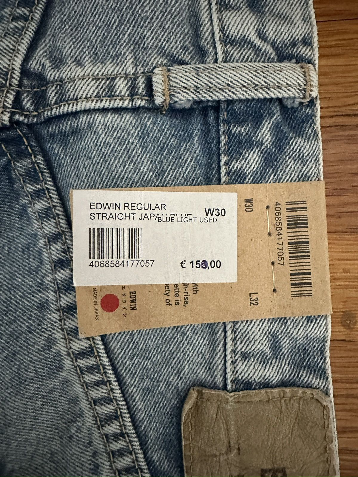 Edwin NWT Edwin Regular Straight Men’s 30x32 Light Wash Denim Size US 30 / EU 46 - 9 Thumbnail