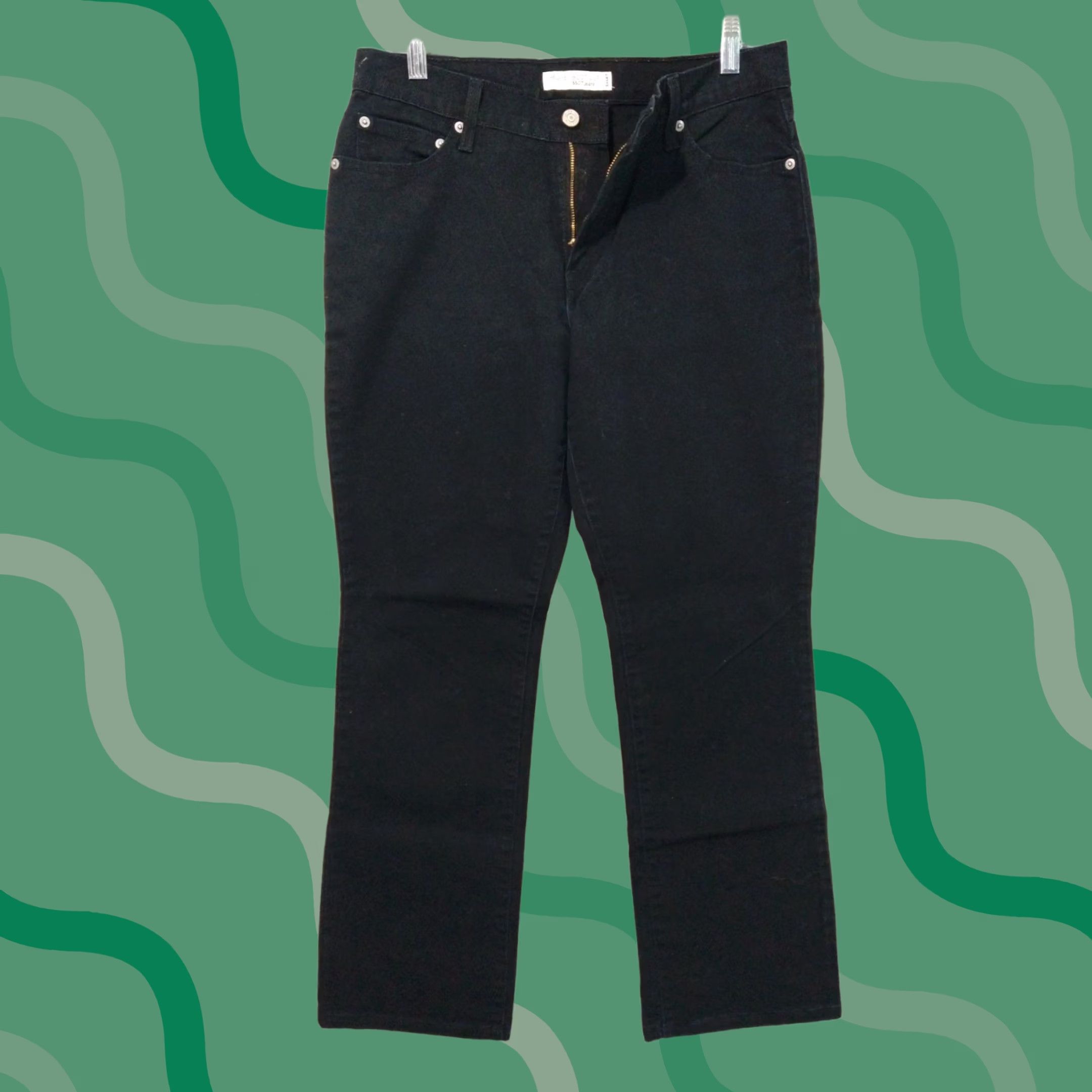 Levi's Levi's 550 Jeans Womens 10 Black Denim Relaxed Fit Bootcut Mid Rise Stretch Jeans Men? Size 32" / US 10 / IT 46 - 1 Thumbnail