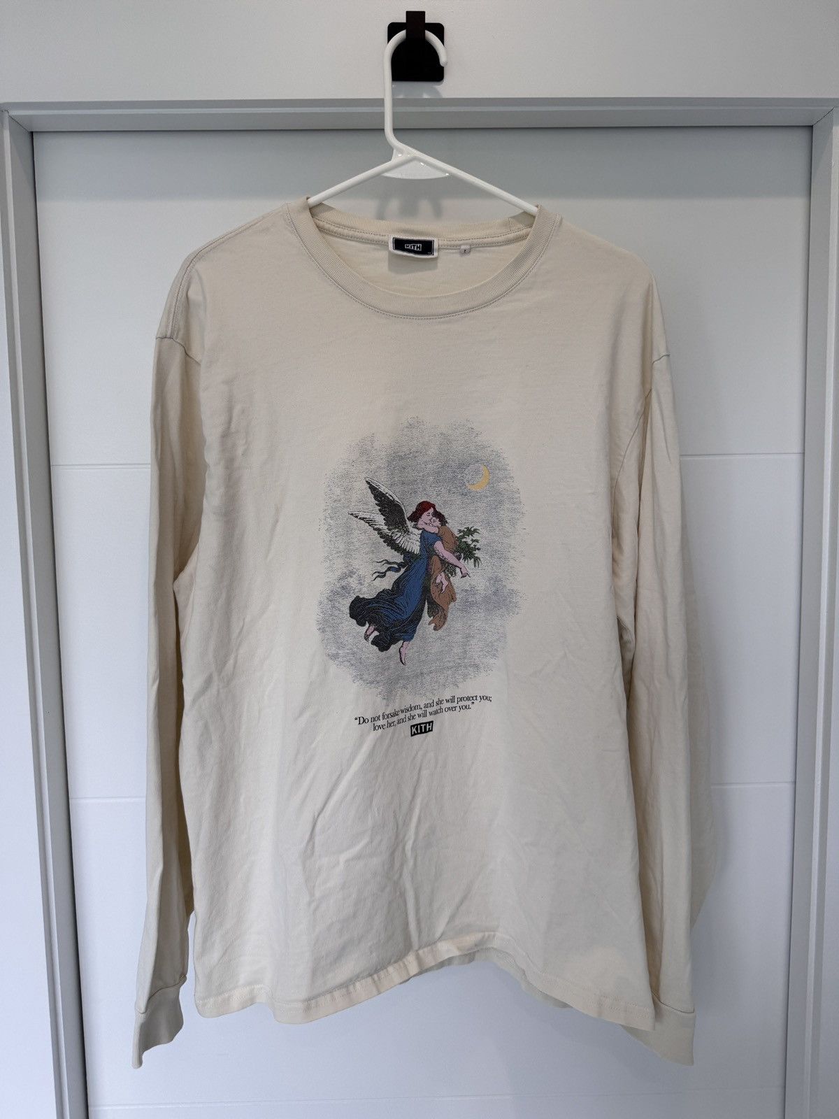 Kith Kith Mens Wisdom Long Sleeve LS Creme Off White Tee Size M Size US M / EU 48-50 / 2 - 1 Thumbnail
