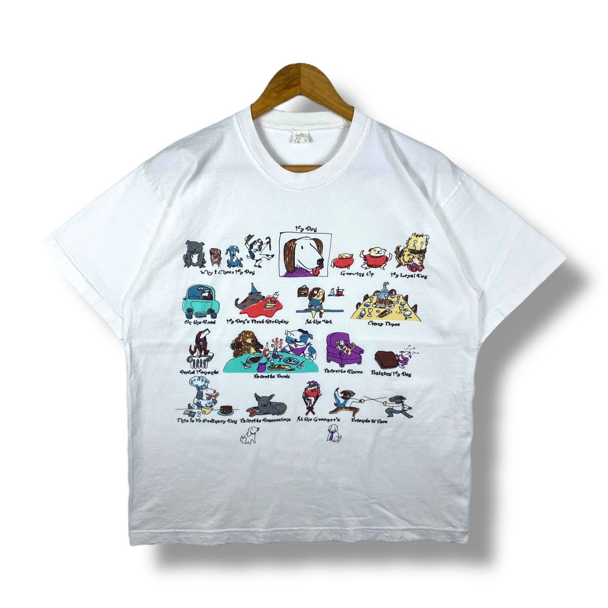 Vintage Vintage 90's MY DOG Art Cartoon Graphic Tee Shirt Size US XL / EU 56 / 4 - 1 Thumbnail
