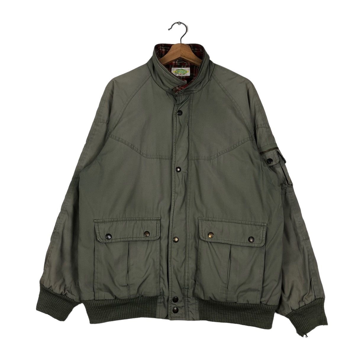 Japanese Brand 🔥Vintage Bomber Jacket Lipner Tartan Lining Issey Miyake Size US L / EU 52-54 / 3 - 1 Thumbnail