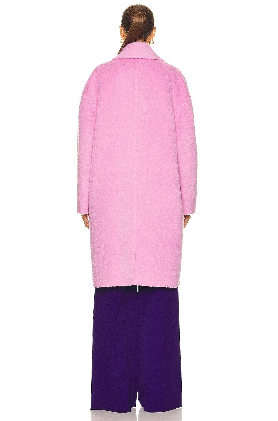 Bottega Veneta o1n1vont1225 Double Face Alpaca Coat in Purple Size S / US 4 / IT 40 - 4 Thumbnail