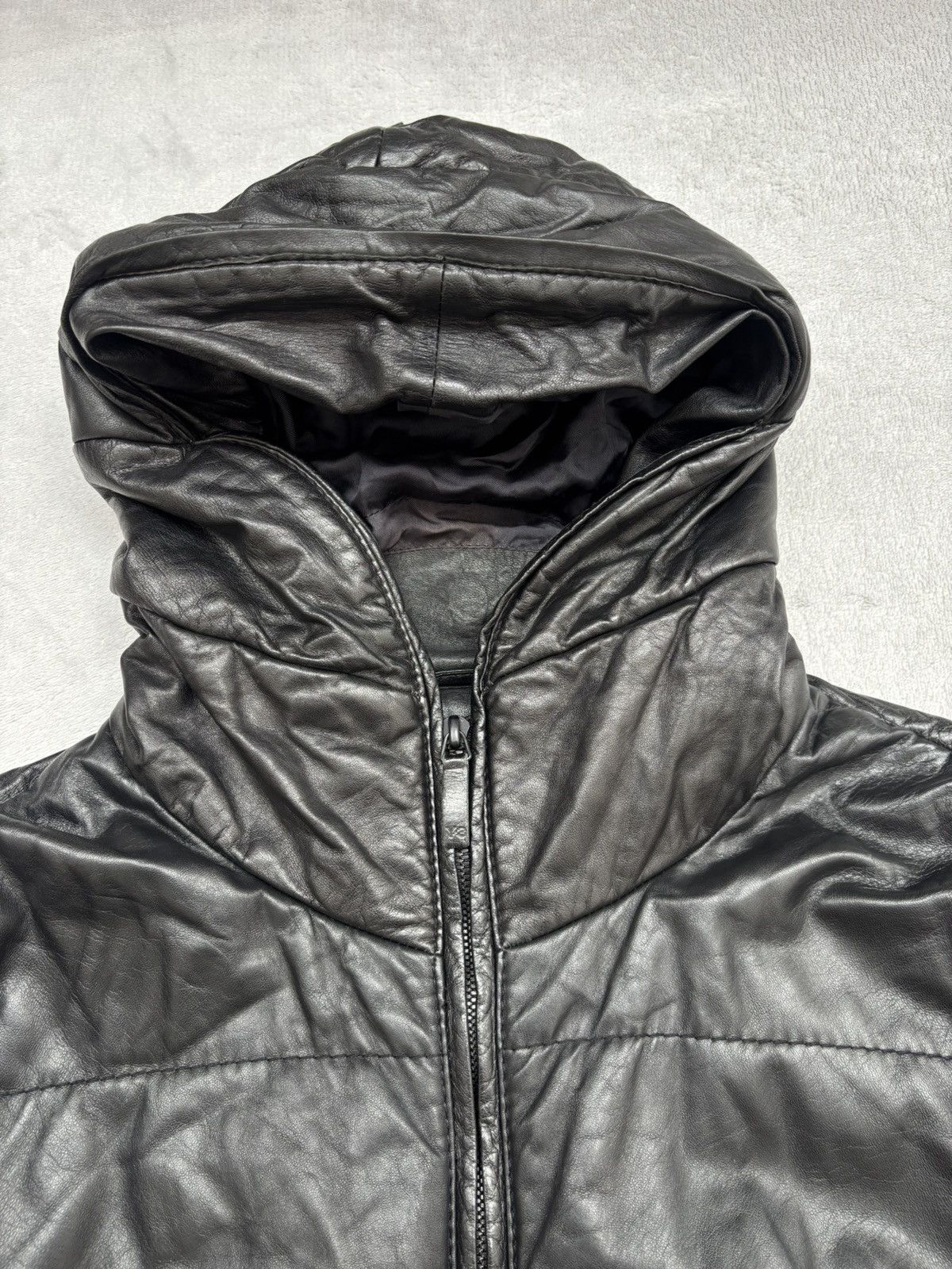 Y-3 A/W 2008 Y-3 Yohji Adidas Leather Puffer Ninja Jacket Size US L / EU 52-54 / 3 - 9 Thumbnail