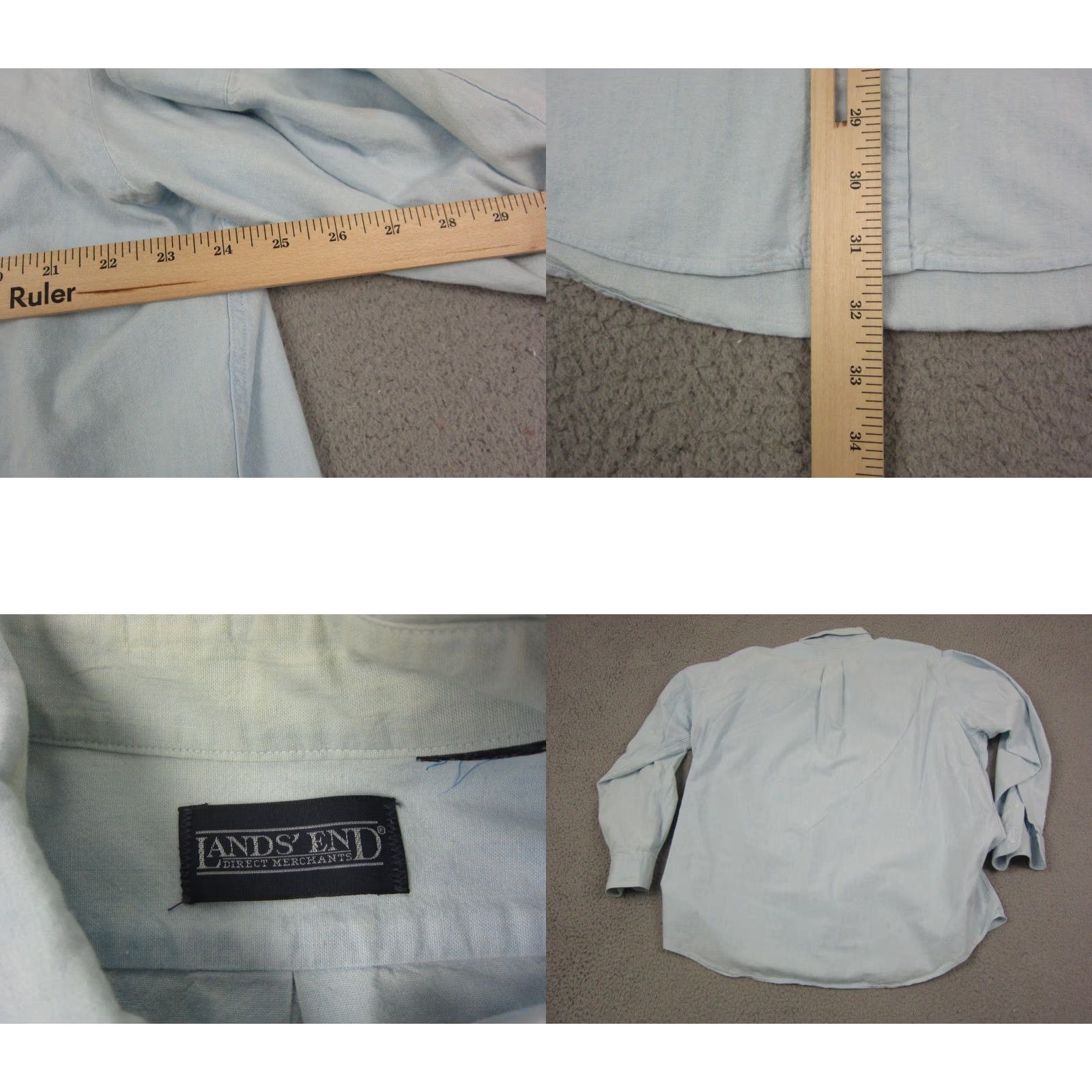 Lands' End Lands' End Shirt XL Blue 90s Button-Down Mens Chambray Vintage Classic Regular Button-Up Shirt Mens XL Blue 90s Lands' End Vintage Size US XL / EU 56 / 4 - 8 Thumbnail