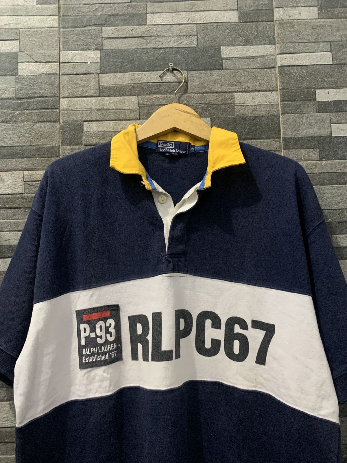 Polo Ralph Lauren Vintage 1993 Polo RLPC67 Rugby Poloshirt Size US XL / EU 56 / 4 - 2 Thumbnail