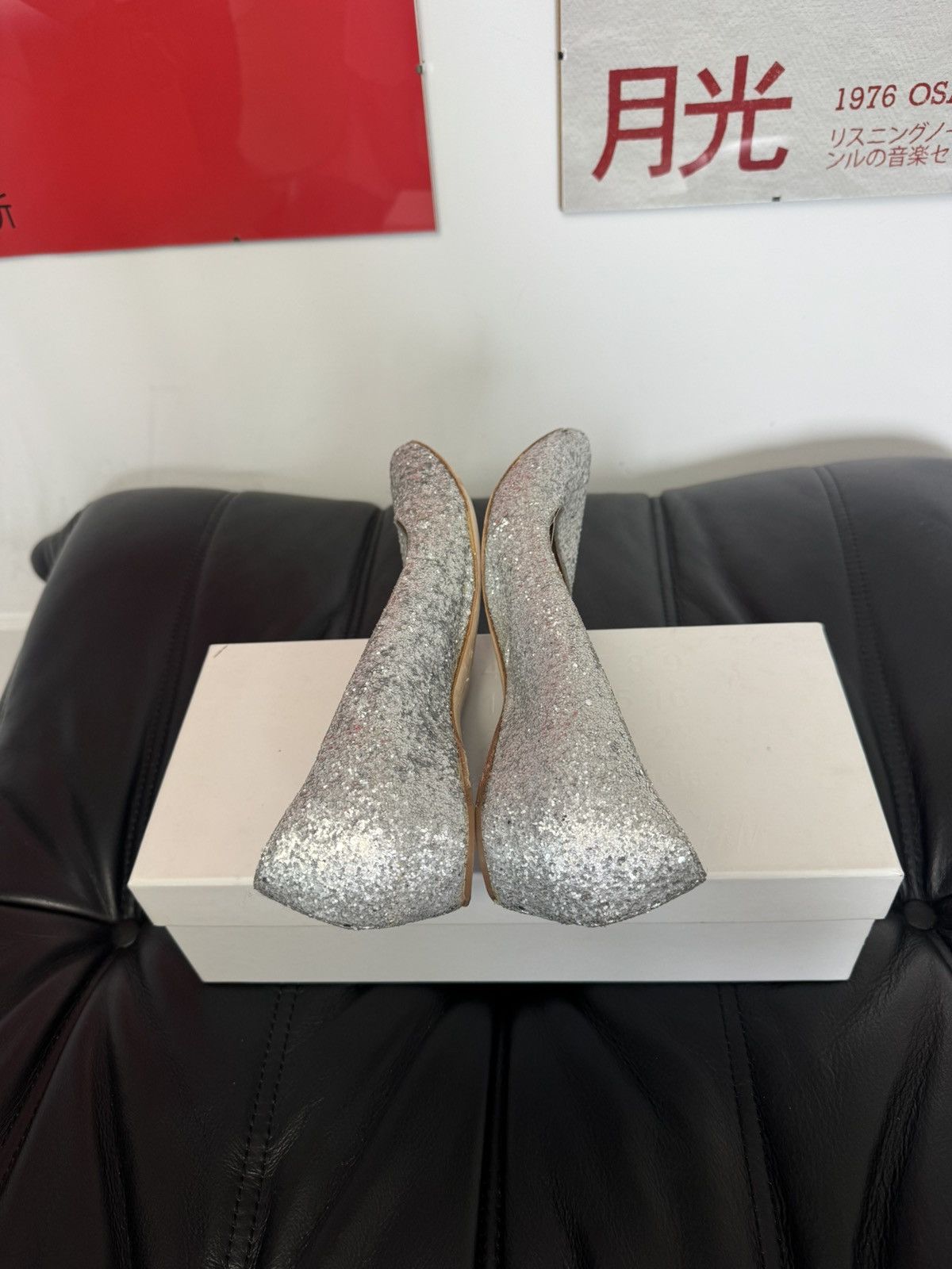Maison Margiela Maison Martin Margiela X H&M Silver Sparkly Ballet Pumps Size US 9 / IT 39 - 6 Thumbnail