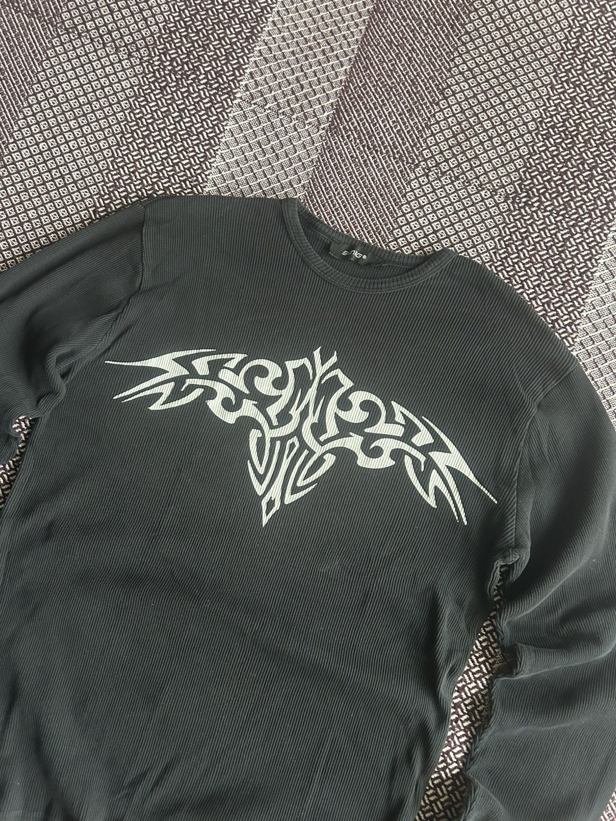 Vintage Smog Tribal Big Logo Print Long Sleeve Size L Streetwear Y2K Size US L / EU 52-54 / 3 - 3 Thumbnail