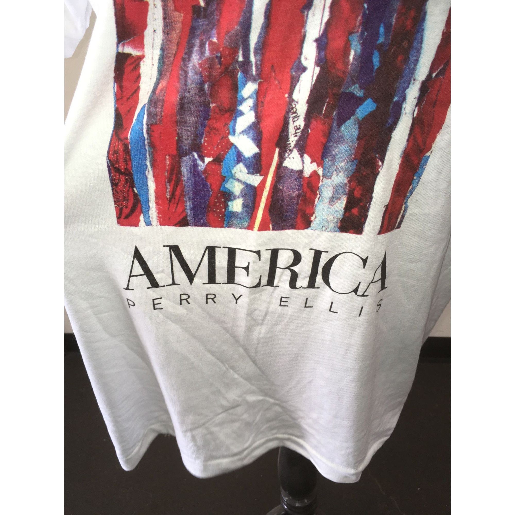 Perry Ellis Mens America Perry Ellis Size Large Cotton Tee Shirt Size US L / EU 52-54 / 3 - 2 Thumbnail