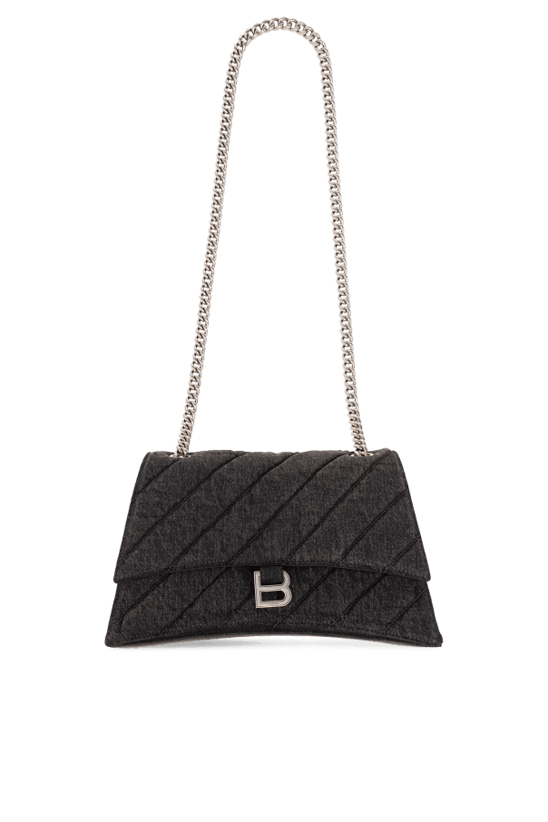 Balenciaga o1mt1gz1224 Size: OS / Crush Medium Chain Bag Quilted Denim Size ONE SIZE - 6 Thumbnail