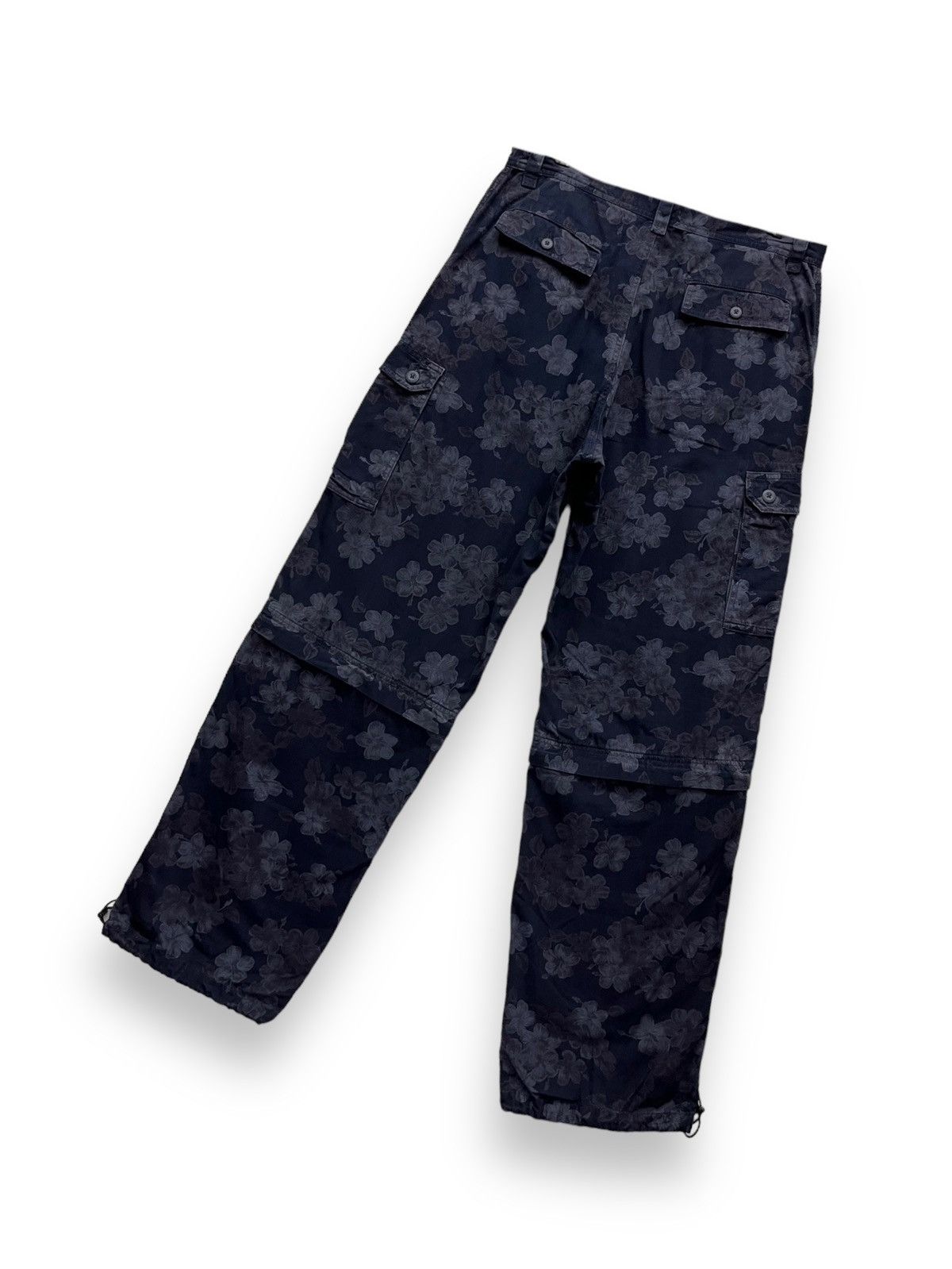 Comme des Garcons 🔥2-Way Baggy Cargo Full Print Floral Denim Tears Inspired Size US 33 - 8 Thumbnail