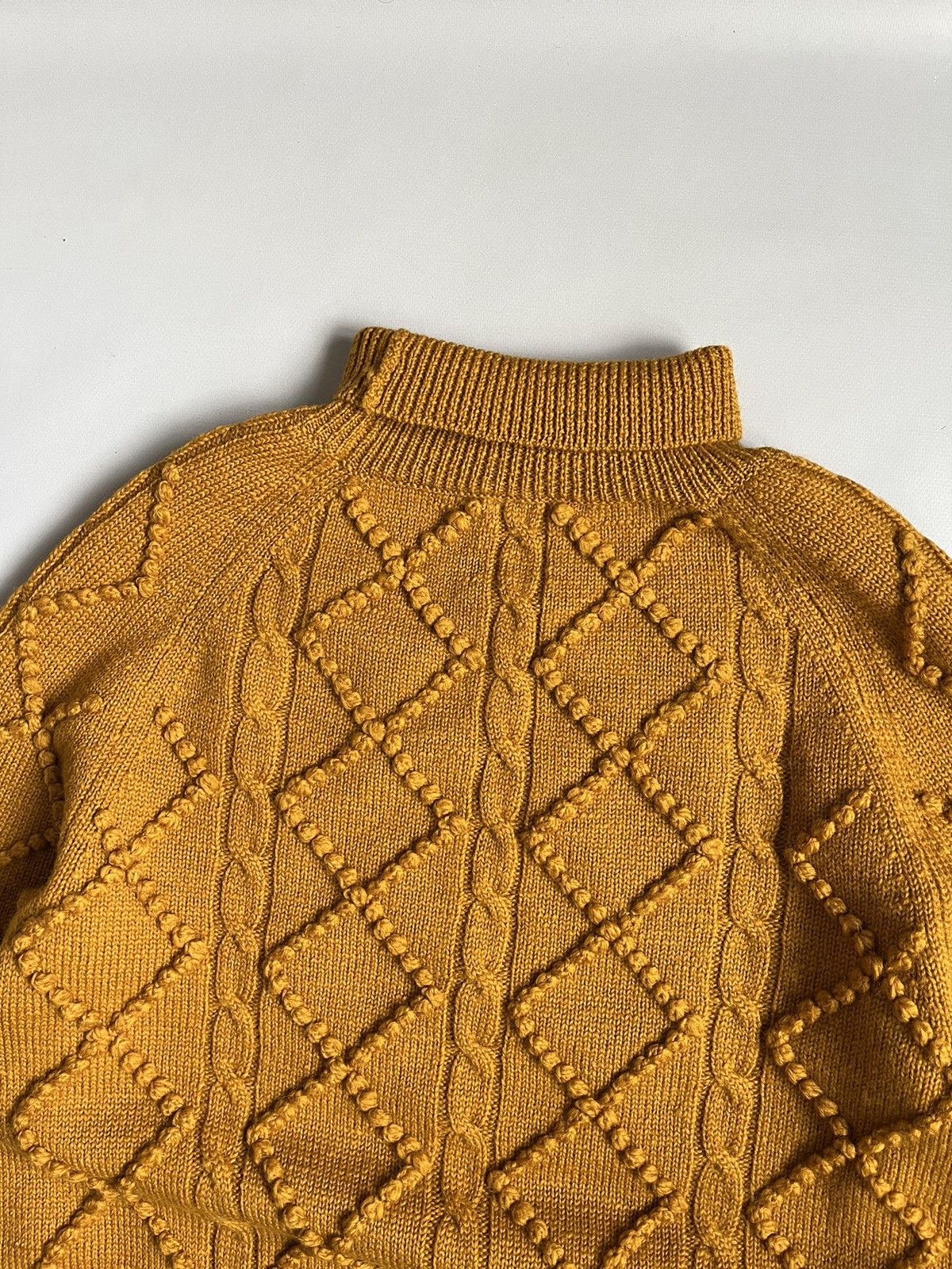 Acne Studios × Vintage ACNE STUDIOS Joris PAW15 Cable Knit Wool Mustard Sweater Size L / US 10 / IT 46 - 15 Thumbnail