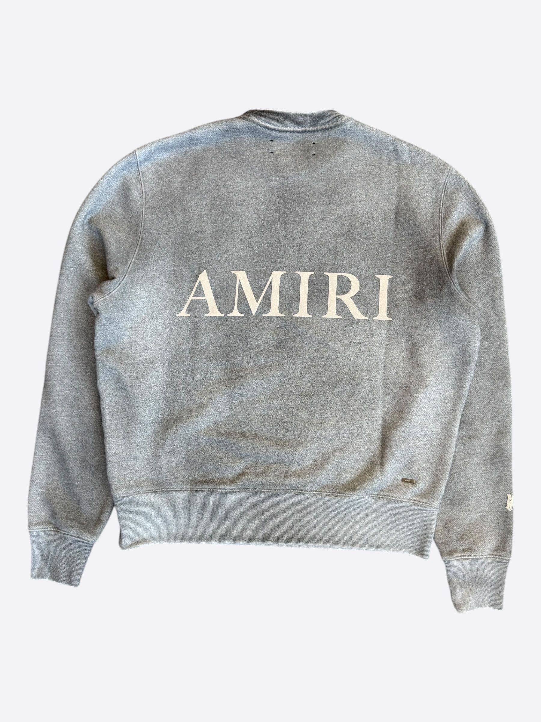 Amiri Amiri Grey & White Puff Logo Sweater Size US XS / EU 42 / 0 - 2 Thumbnail