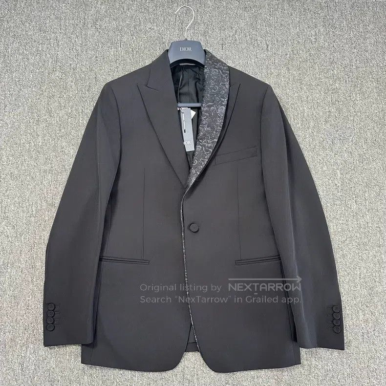 Dior Dior Dark Patterned Brocade Dress Suit Jacket Size US M / EU 48-50 / 2 - 1 Thumbnail