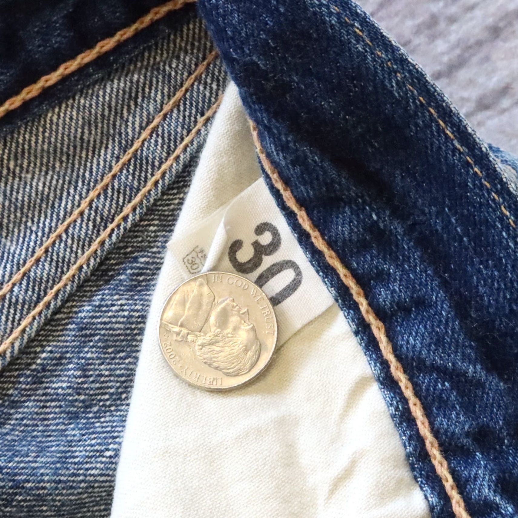 Vintage VINTAGE Heller's Cafe Jeans Selvedge Denim 30 Blue Mens Jeans Vintage 30 Selvedge Denim Jeans Hardwearing 90s? Size US 30 / EU 46 - 5 Thumbnail