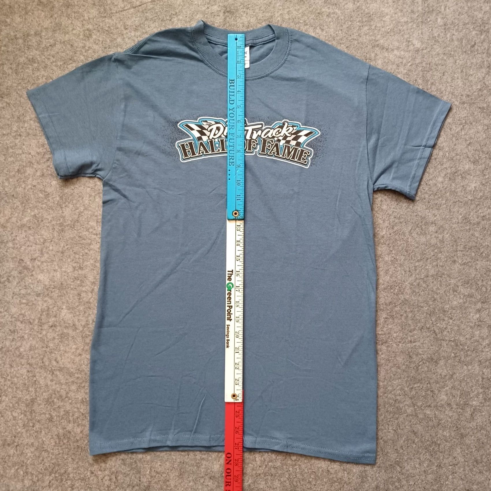 Gildan VINTAGE Dirt Track Hall Of Fame Mens T Shirt Small Gray Graphic Short Sleeve Size US S / EU 44-46 / 1 - 7 Thumbnail