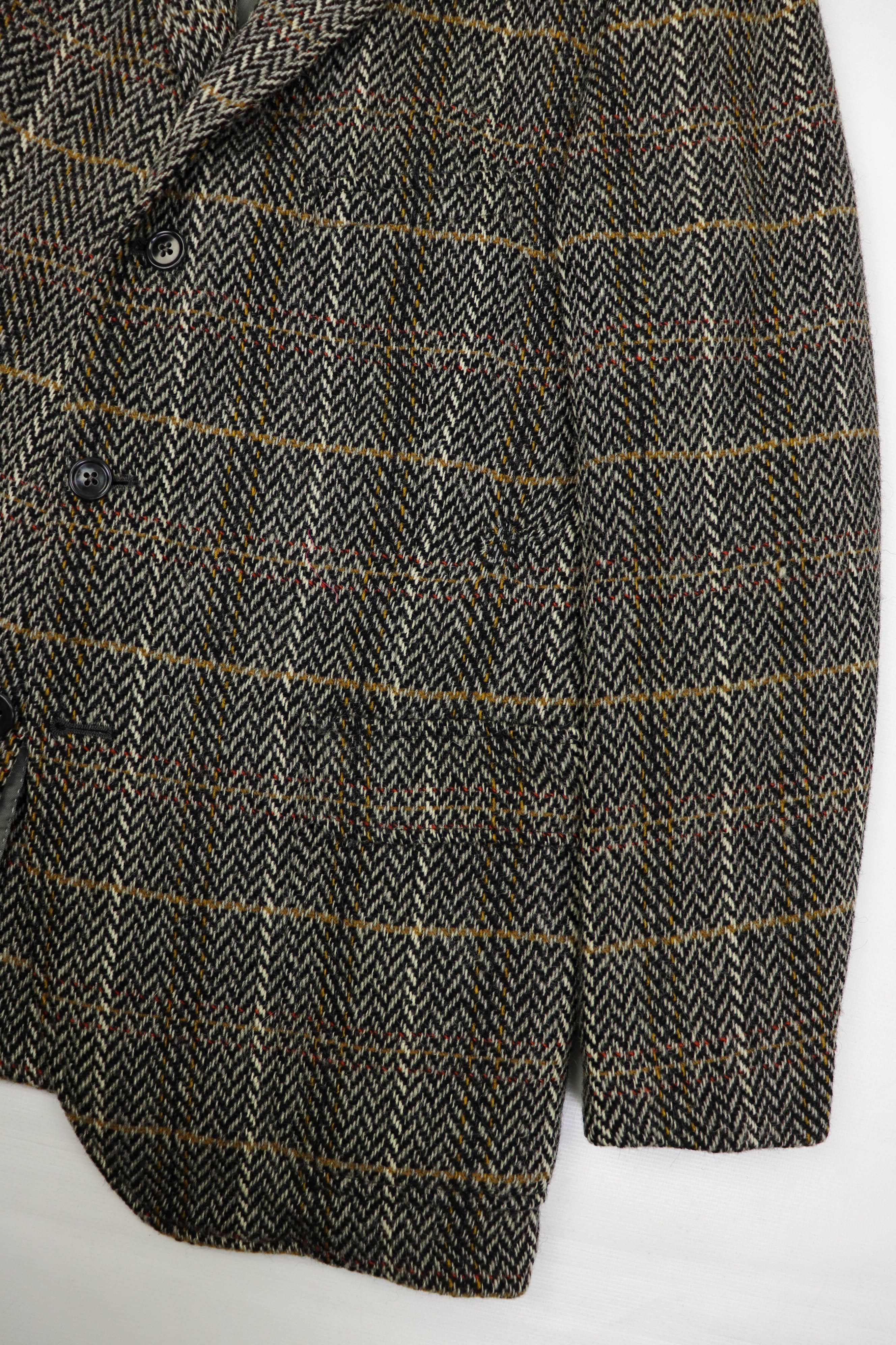 DAKS 80s Vintage DAKS Tartan Heavy Tweed Wool Sport Coat Blazer Size 40R - 8 Thumbnail