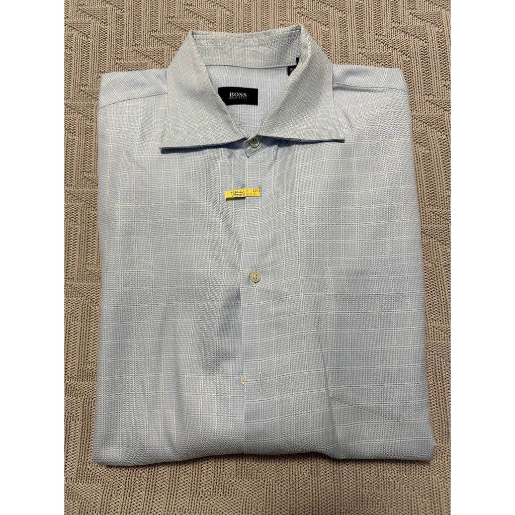 Hugo Boss Hugo Boss blue plaid button down size 16.5 Size US L / EU 52-54 / 3 - 1 Thumbnail