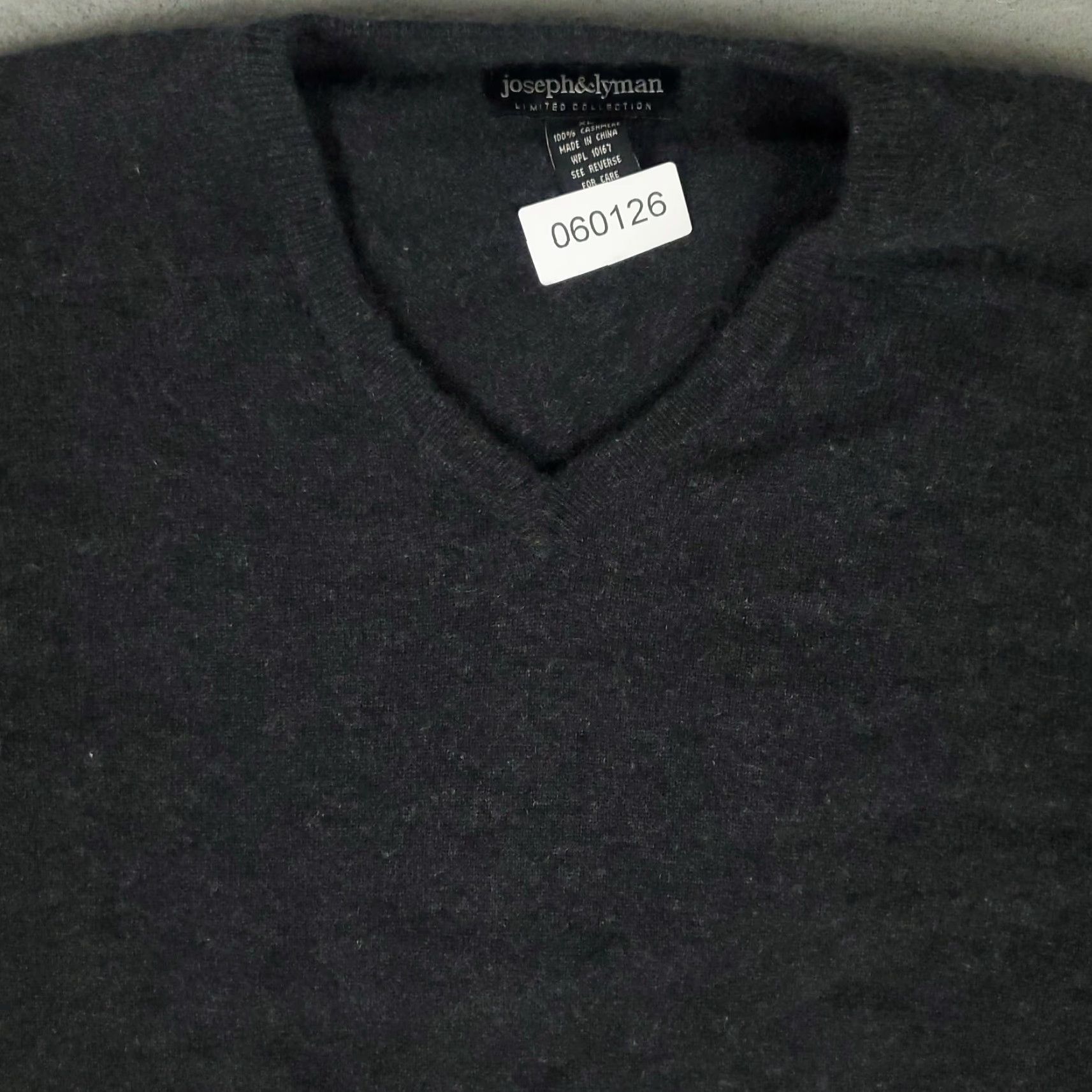 Joseph Joseph & Lyman Cashmere Sweater Pullover Mens XL Gray Long Sleeve Crew Neck Size US XL / EU 56 / 4 - 2 Thumbnail