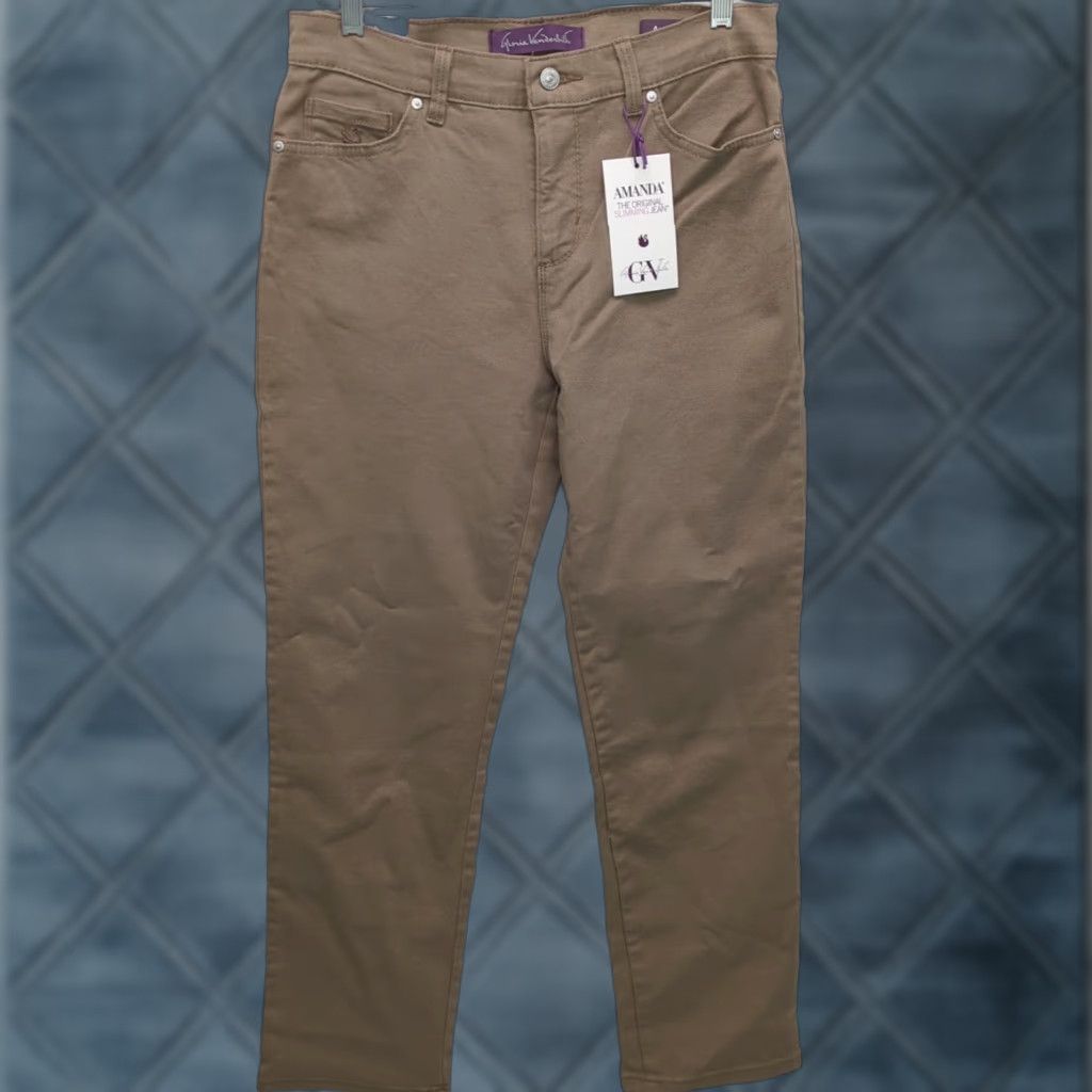 Gloria Vanderbilt Gloria Vanderbilt Amanda Slimming Jeans Pants Beige Size 8s Womens Size 30" / US 8 / IT 44 - 1 Thumbnail