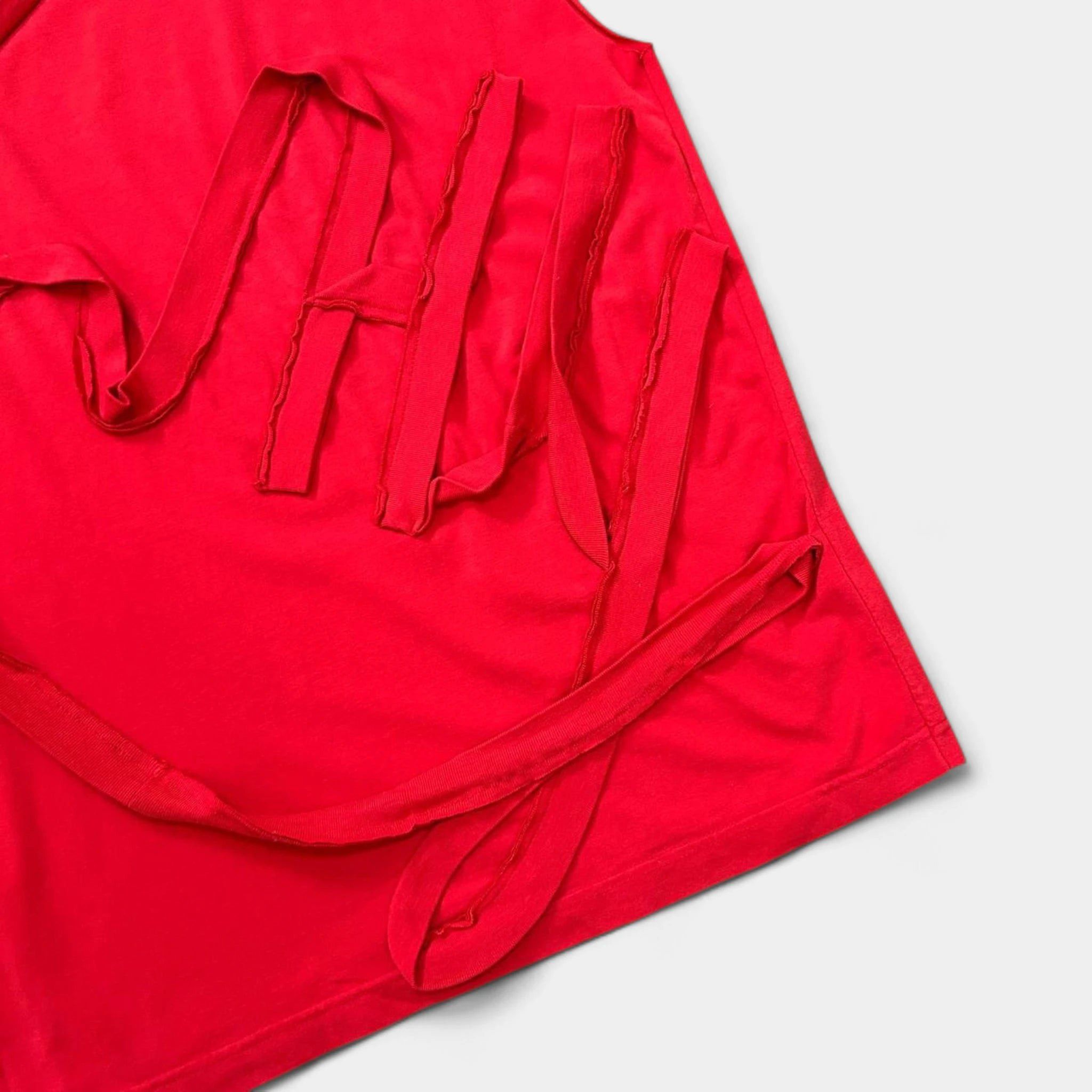 Jean Paul Gaultier Jean Paul Gaultier Red Deconstructed Sleeveless T-Shirt Size US L / EU 52-54 / 3 - 2 Thumbnail
