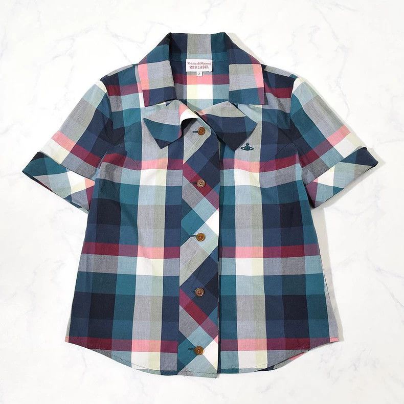 Vivienne Westwood Vivienne Westwood Green patchwork shirt Size M / US 6-8 / IT 42-44 - 1 Thumbnail