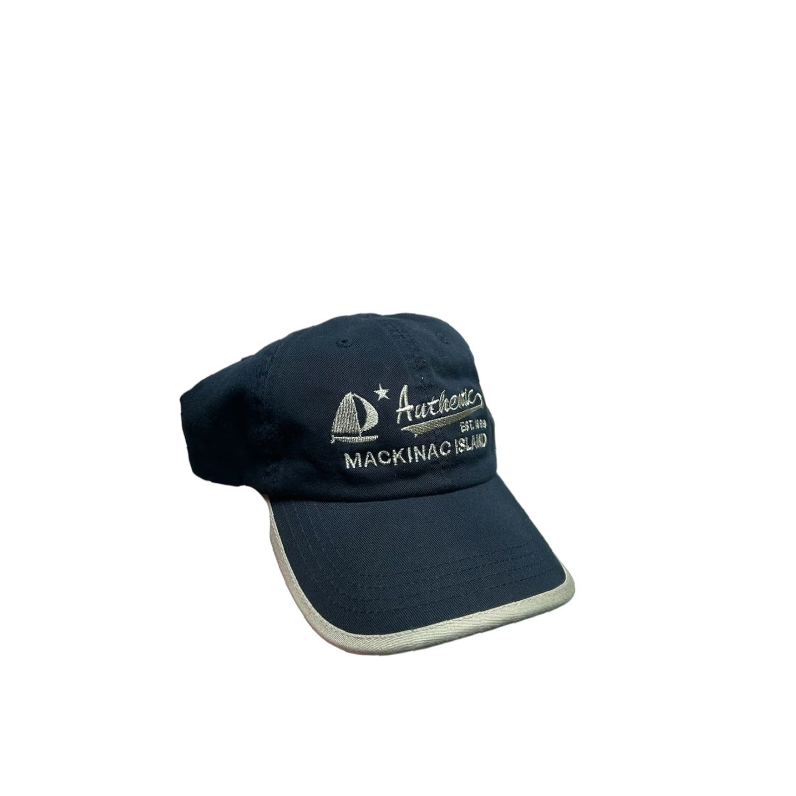 Vintage VINTAGE Unbranded Baseball Cap Hat Men Adjustable Blue Mackinac Island Michigan Boat Embroidered Cap Size ONE SIZE - 1 Thumbnail