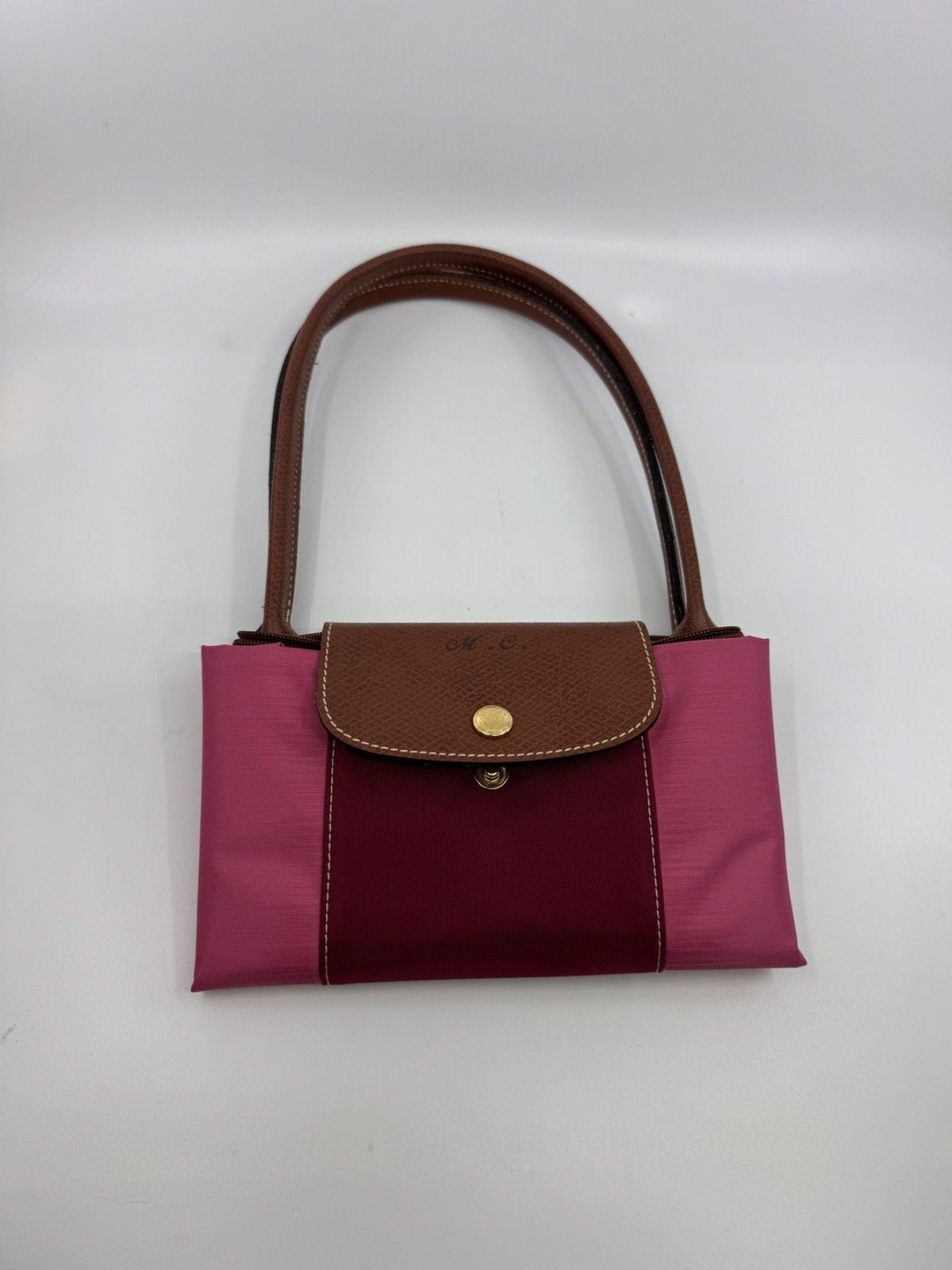 Longchamp NWOT Longchamp Le Pliage Pink Small Canvas Nylon Leather Size ONE SIZE - 7 Thumbnail