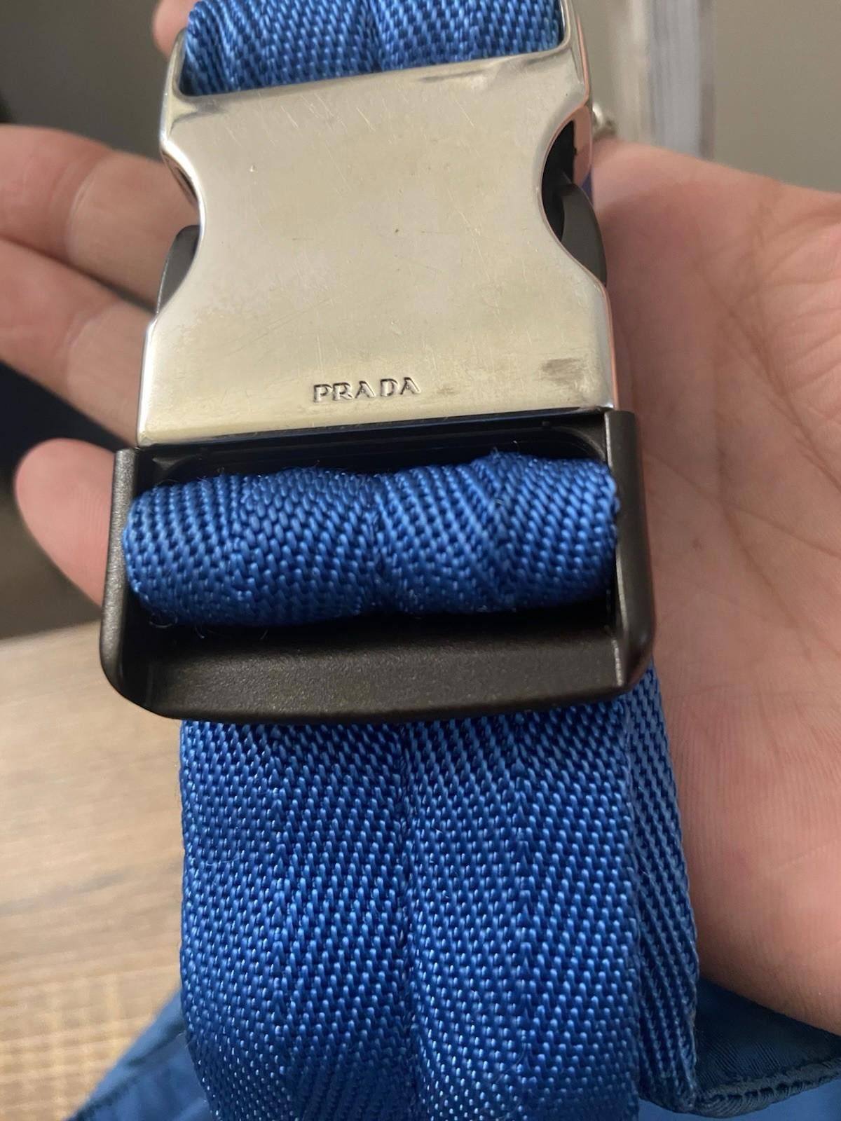 Prada Prada Cerulean Blue Nylon Leather Belt Bag Waist Pouch, Fair Size ONE SIZE - 8 Thumbnail