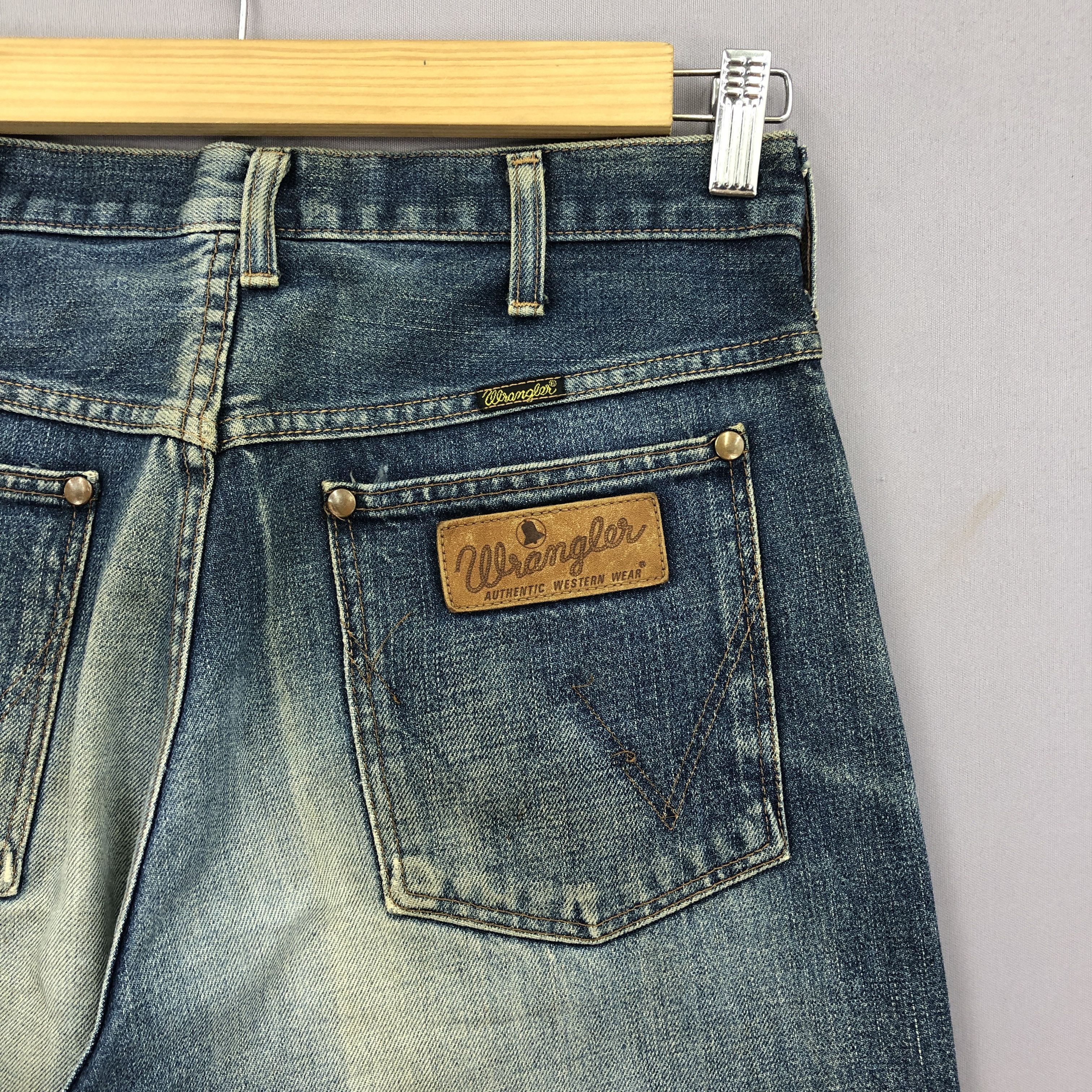 Wrangler Vintage Wrangler Selvedge Jeans Faded Ripped Denim GF30245 Size US 30 / EU 46 - 5 Thumbnail