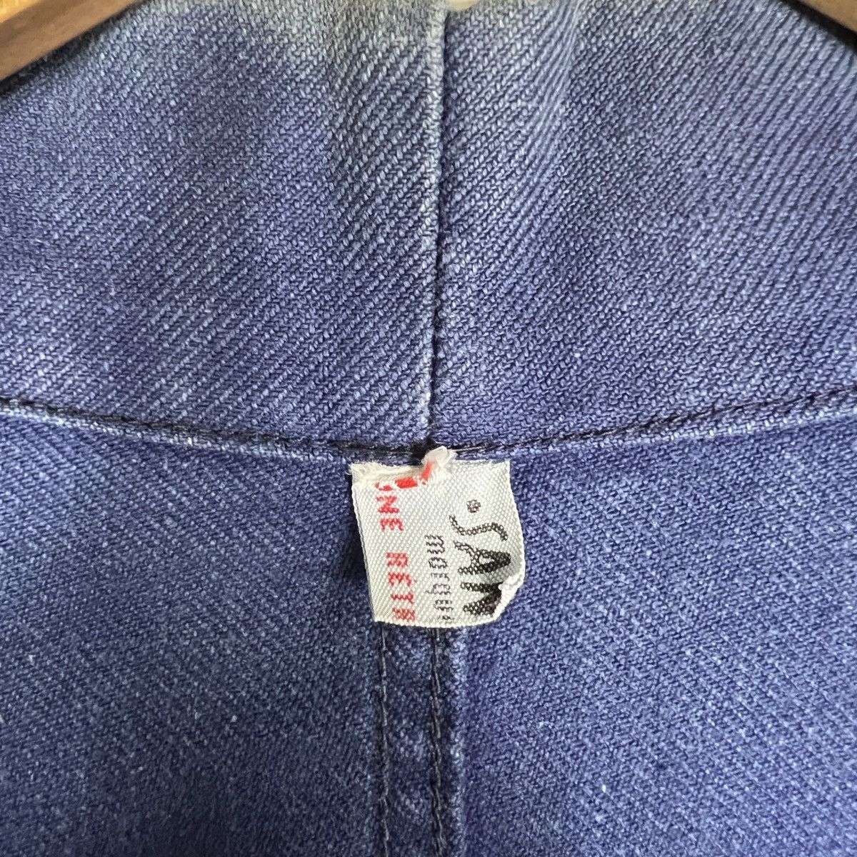 Vintage 50s 60s Vintage French Worker Sanfor Unifor Chore Coat Belt Size US L / EU 52-54 / 3 - 19 Thumbnail