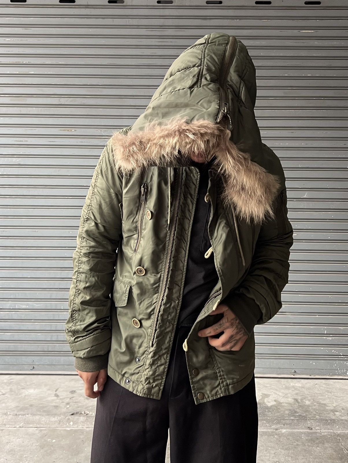 GOA 2000s GOA - Apocalypse Style Fur Hoodie Bomber Jacket Size US S / EU 44-46 / 1 - 17 Thumbnail