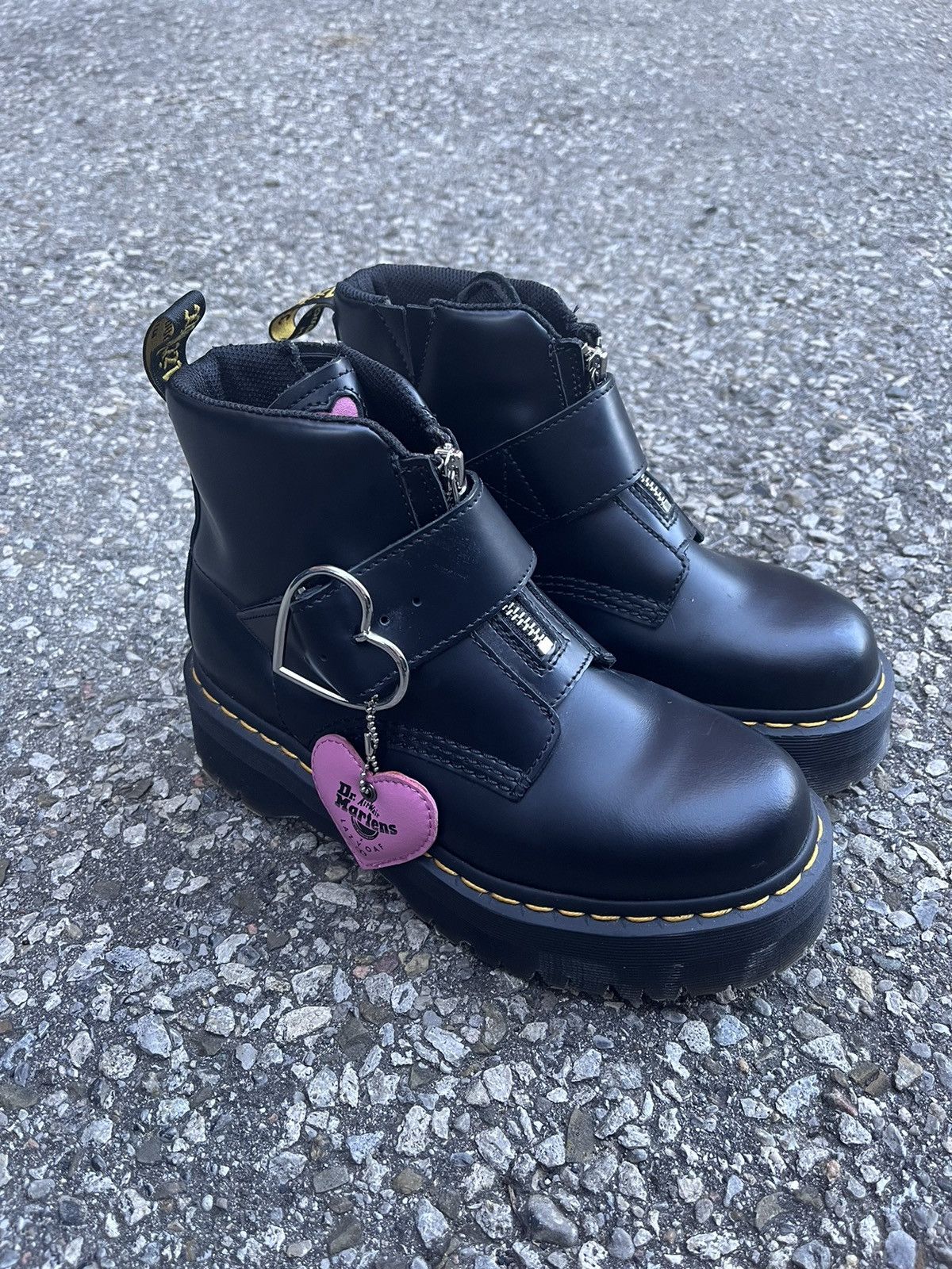 Dr. Martens × Lazy Oaf Dr Martens x Lazy Oaf Platform Leather Boots Size US 7 / IT 37 - 1 Thumbnail