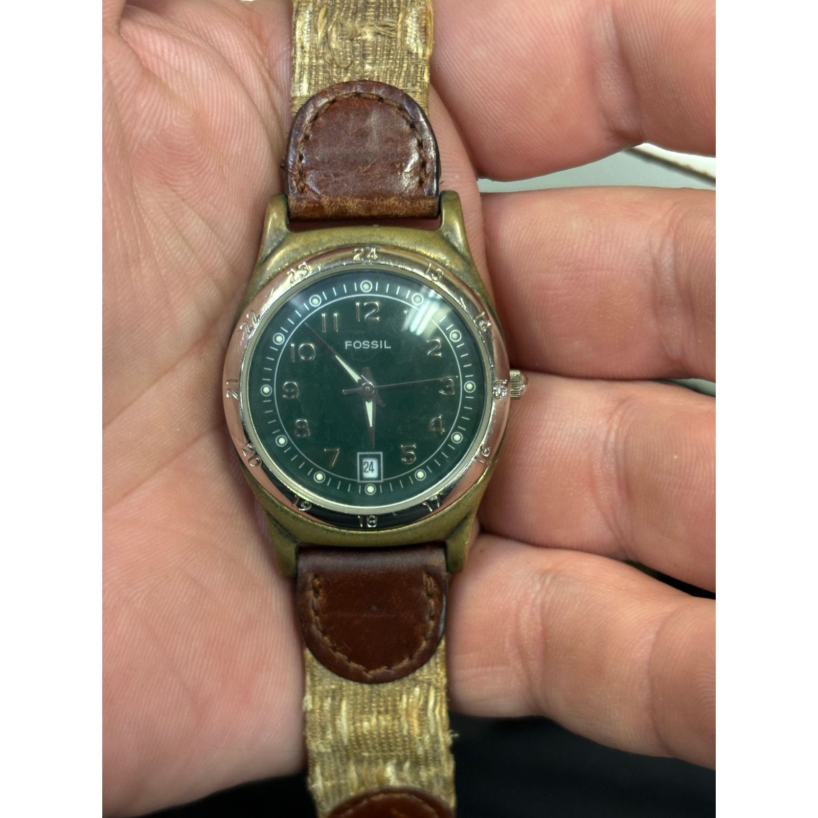 Fossil Vintage Authentic Fossil EC-6845 Men’s Watch! New Battery! Size ONE SIZE - 6 Thumbnail