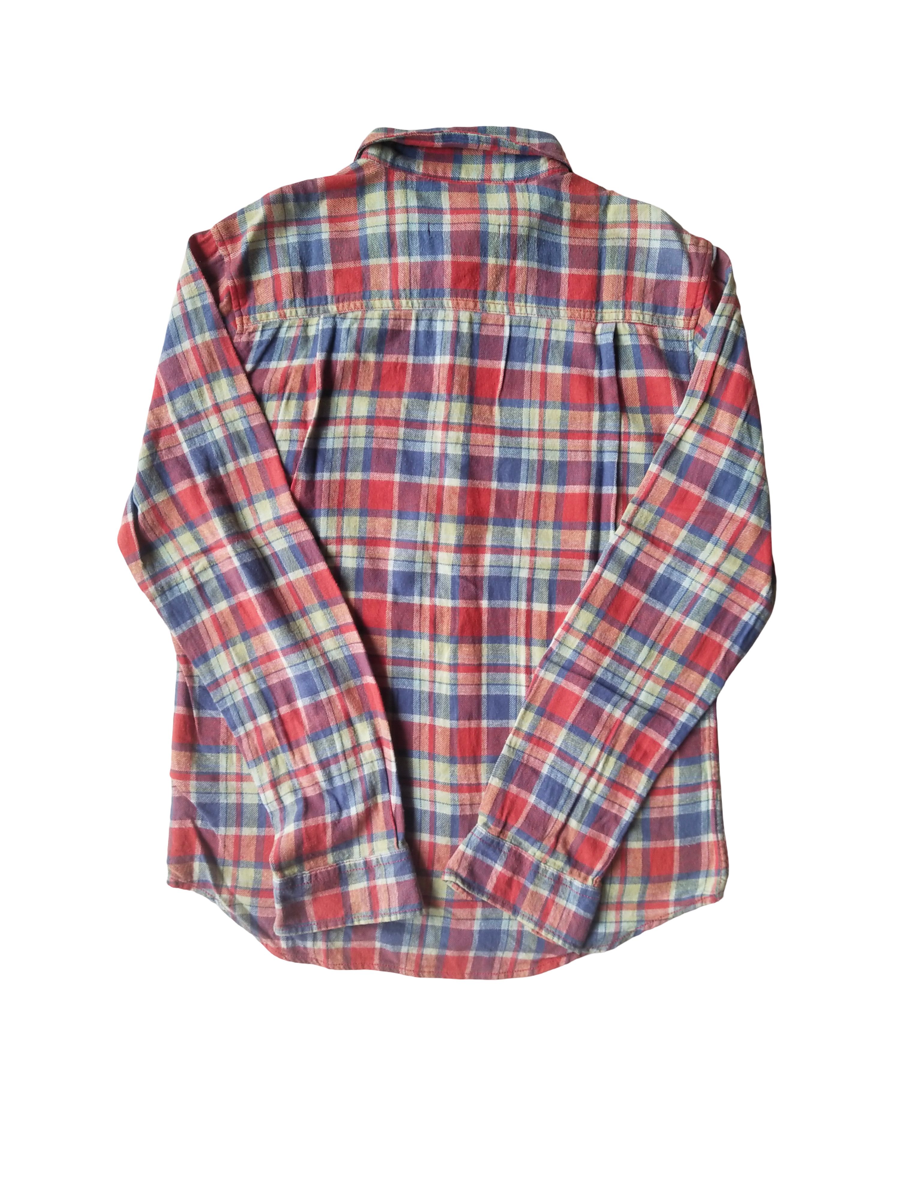 Tete Homme Tete Homme Plaid Flannel Shirt Red Blue Check Size US M / EU 48-50 / 2 - 4 Thumbnail