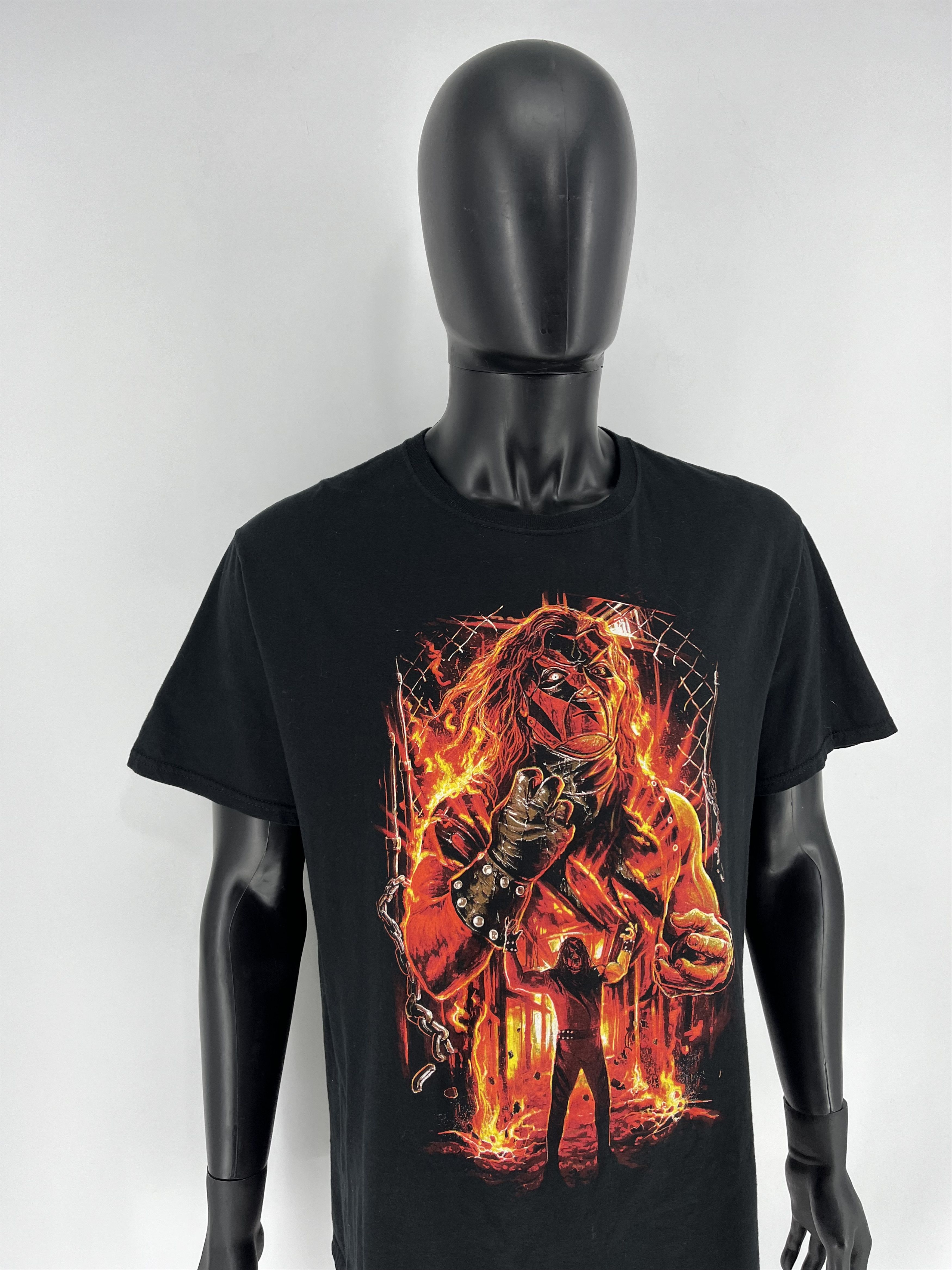 WWE × WWF WWE Authentic Kane Shirt Large Pro Wrestling Glenn Jacobs Size US XL / EU 56 / 4 - 4 Thumbnail
