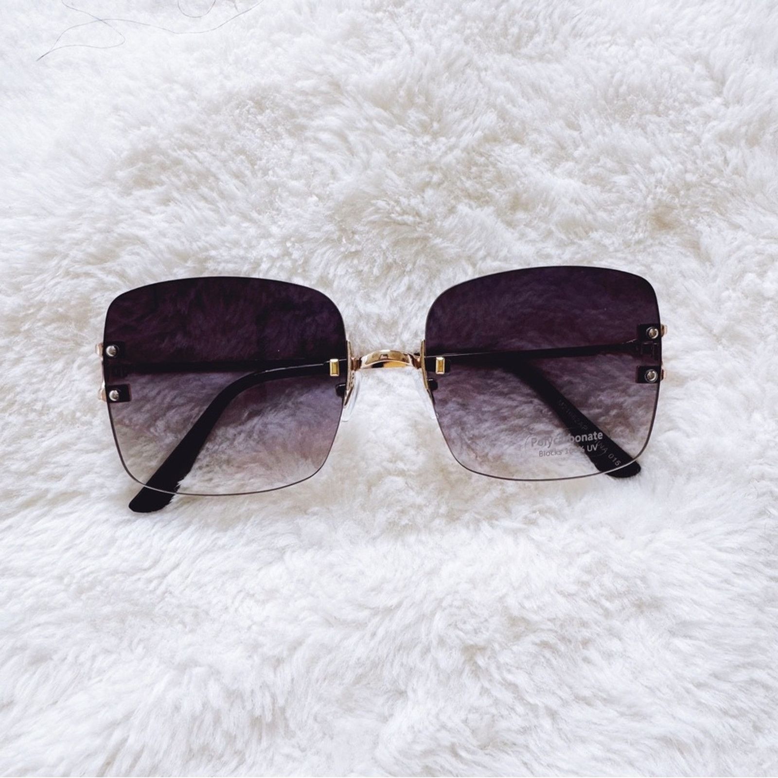 Other Laurel Clear Black Rimless Sleek Sunglasses Size ONE SIZE - 1 Thumbnail