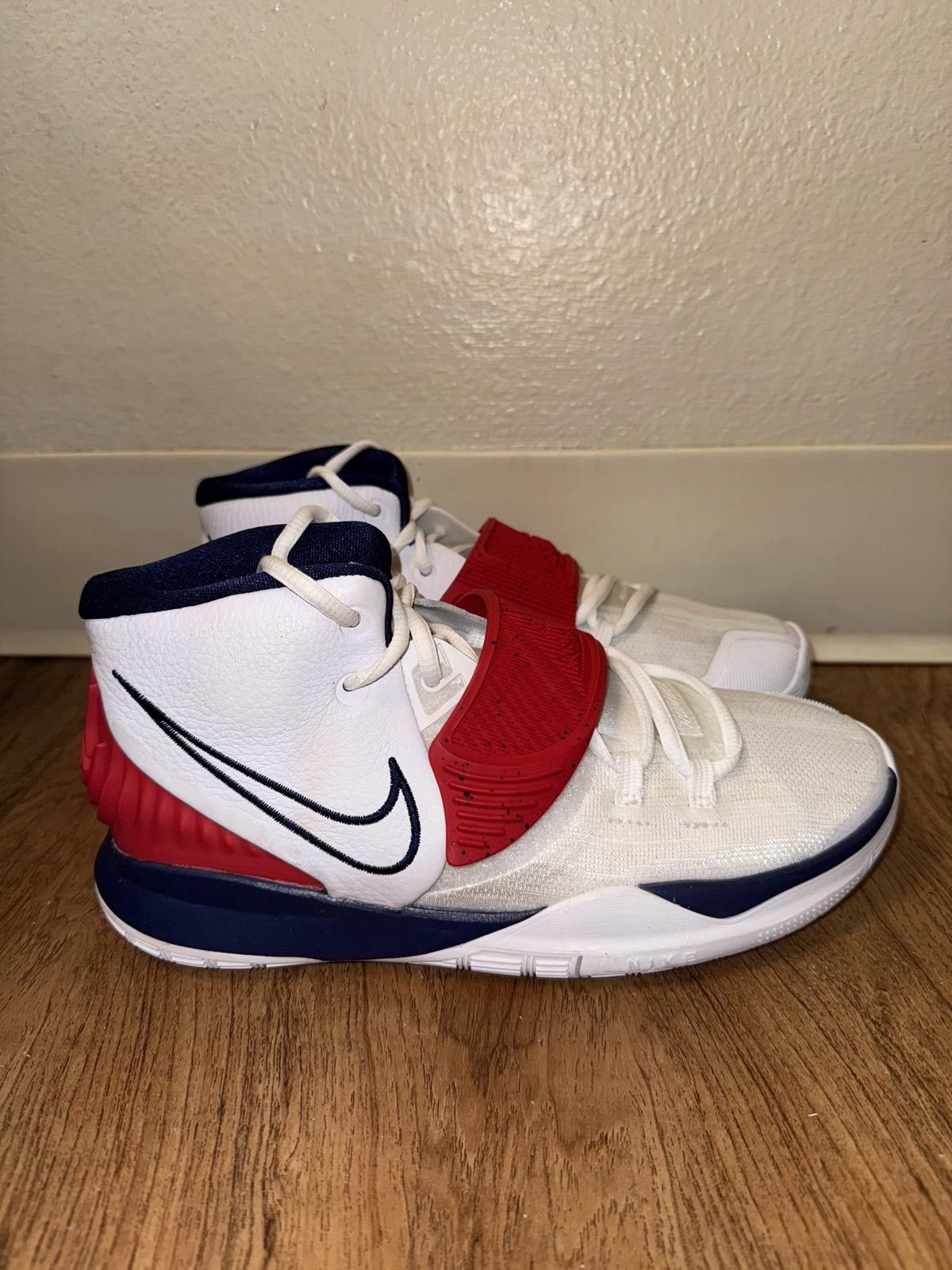Nike Nike Kyrie 6 USA White (GS) Size US 5.5 / EU 38 - 1 Thumbnail