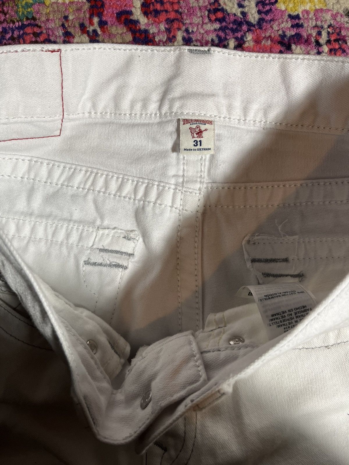 True Religion Y2K True Religion White Jeans 31 Size US 31 - 5 Thumbnail