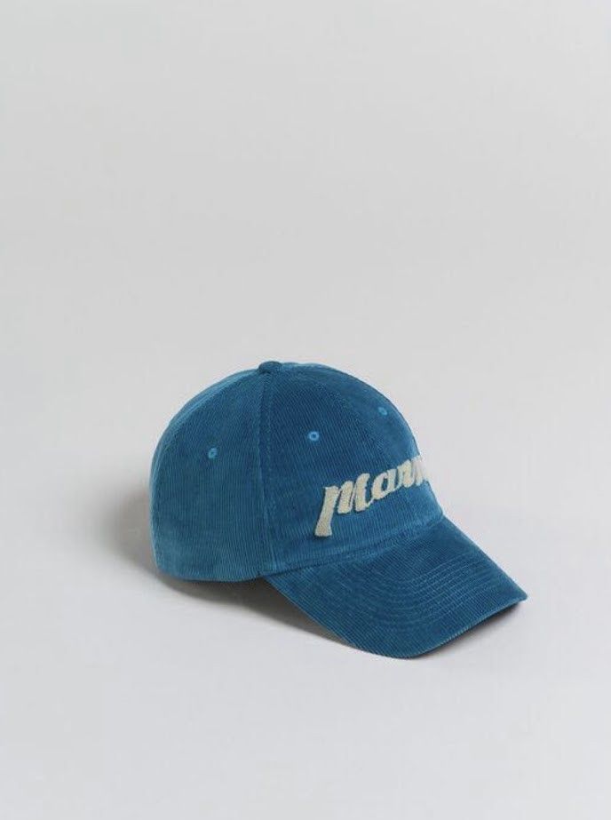 image of Marni O1W1Db10524 Size-Os Logo Hats In Blue, Women's
